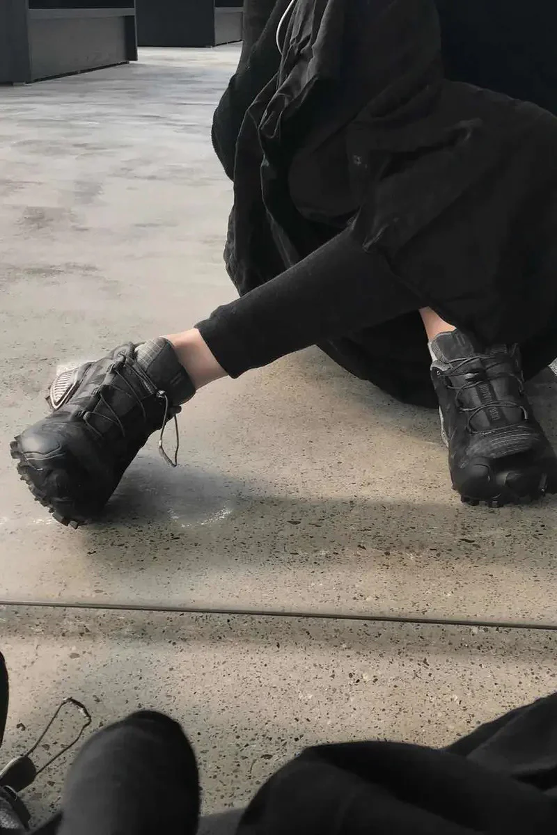 11 by boris bidjan saberi oil dyed sneakers black purple M 11XS SPEEDCROS BLACK DYE P1162 - Image 2