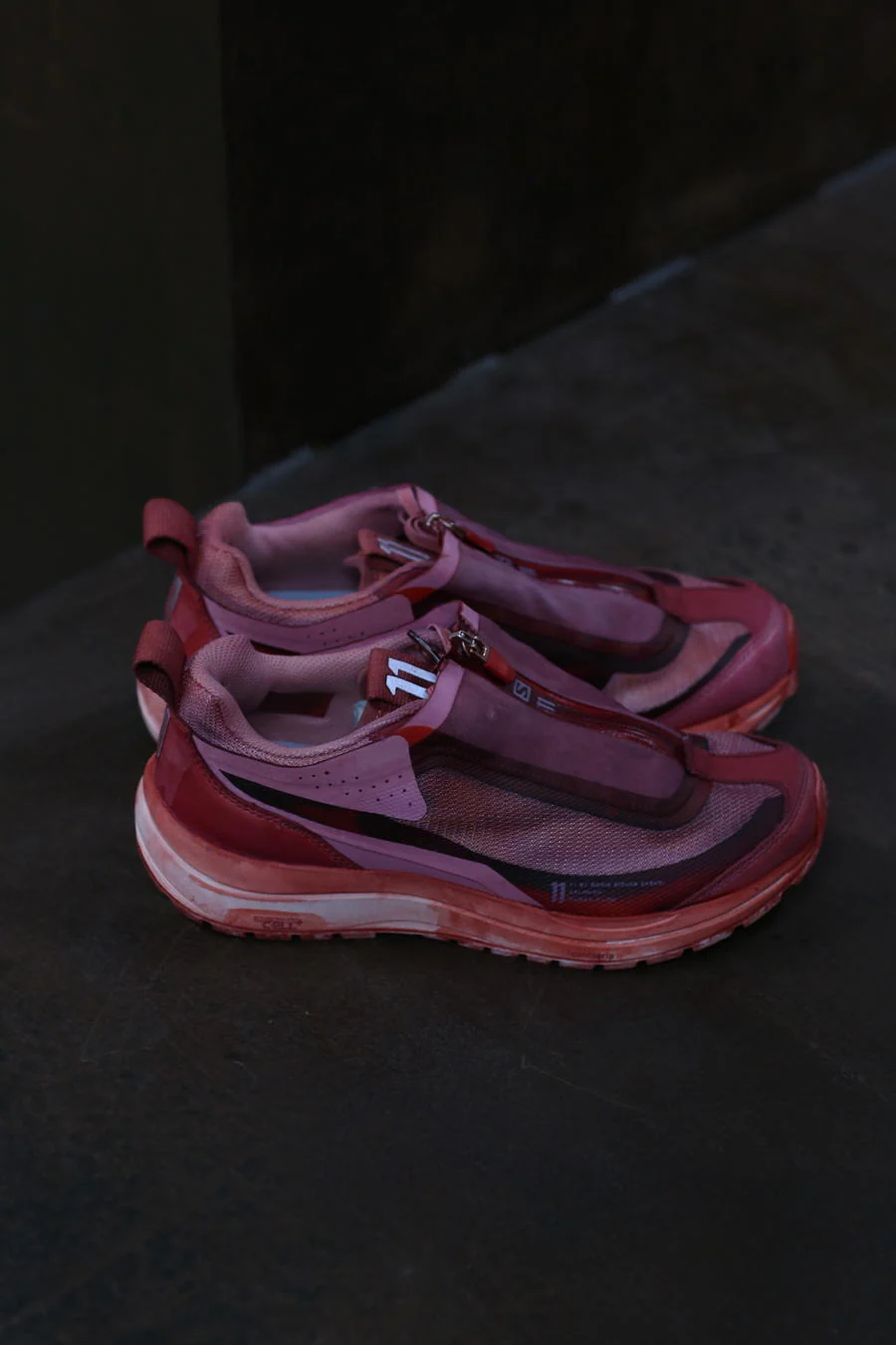 11 BORIS BIDJAN SABERI sneakers BAMBA2 LOW 11XS dyed pink P1167 - Image 2