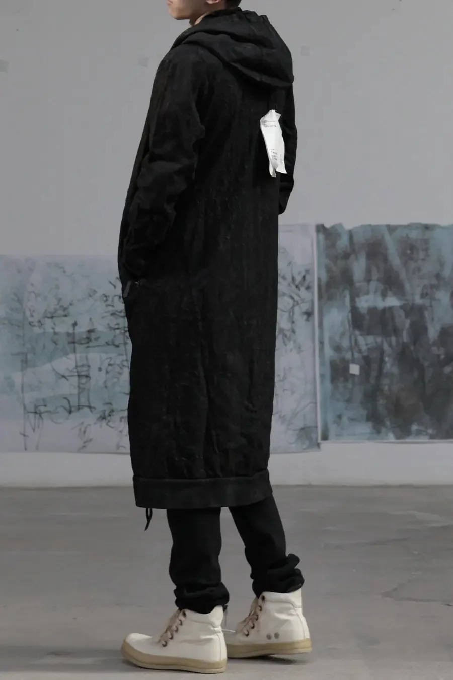 11 By Boris Bidjan Saberi Z3B F-1215 Black Metal Coat MEN - Image 2