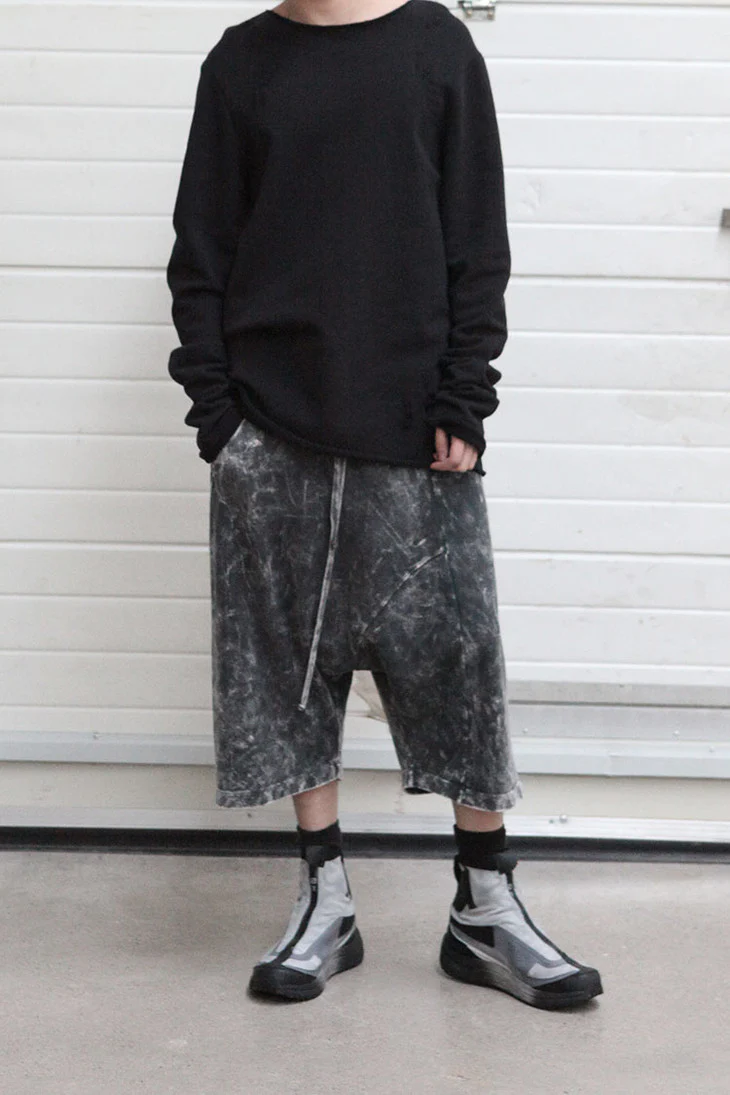 11 By BORIS BIDJAN SABERI 68 11XS Oil Dye Front Zip Boots Grey White Black MEN P1122 - Image 15