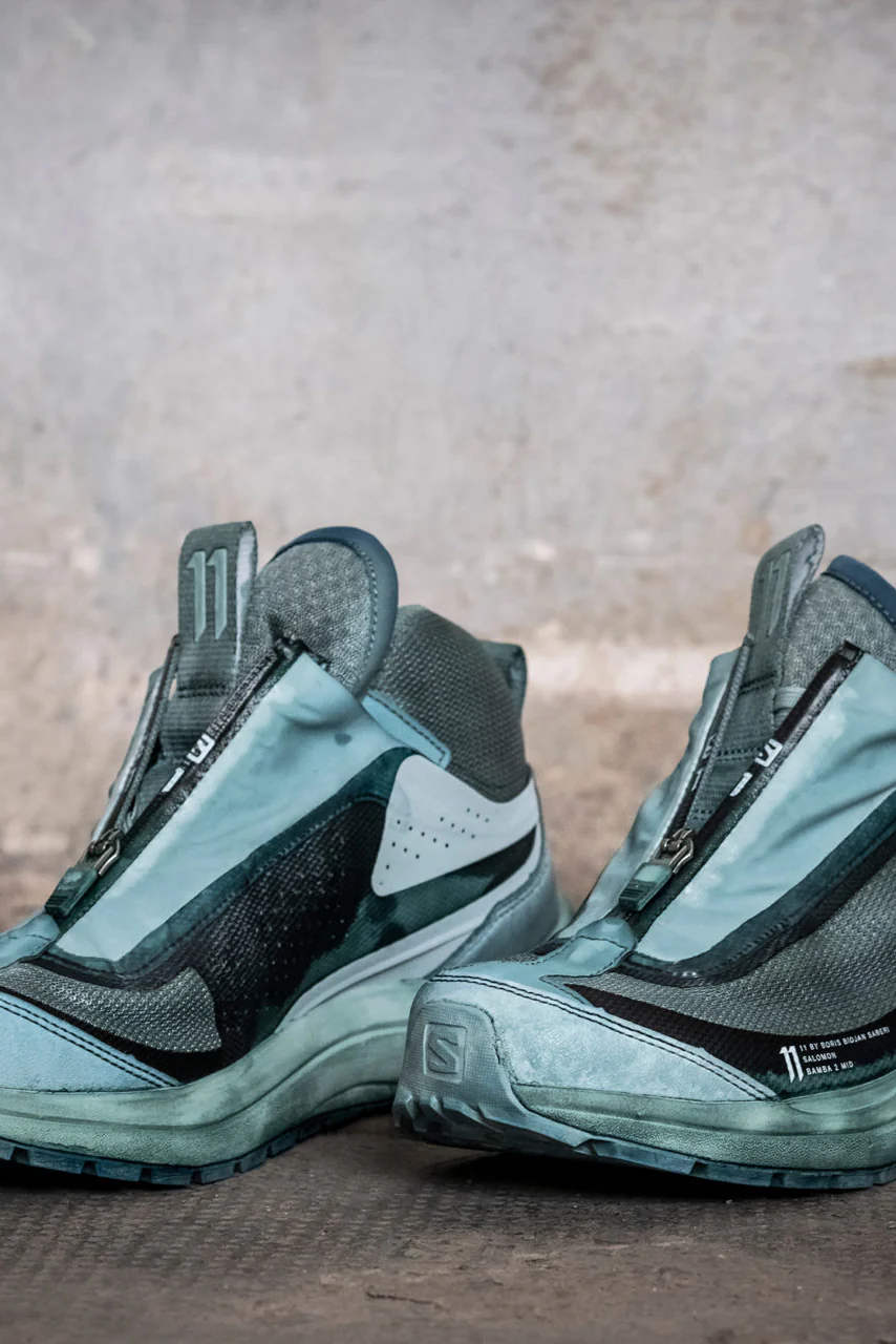 11 By BORIS BIDJAN SABERI BAMBA2 MID 11xSB Grey Green Sneakers UNI P1167 - Image 6