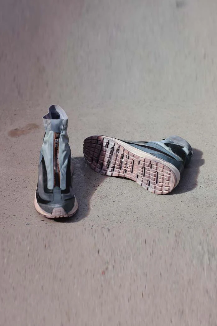 11 By BORIS BIDJAN SABERI Grey Green High Bond Sneakers P1122 - Image 3