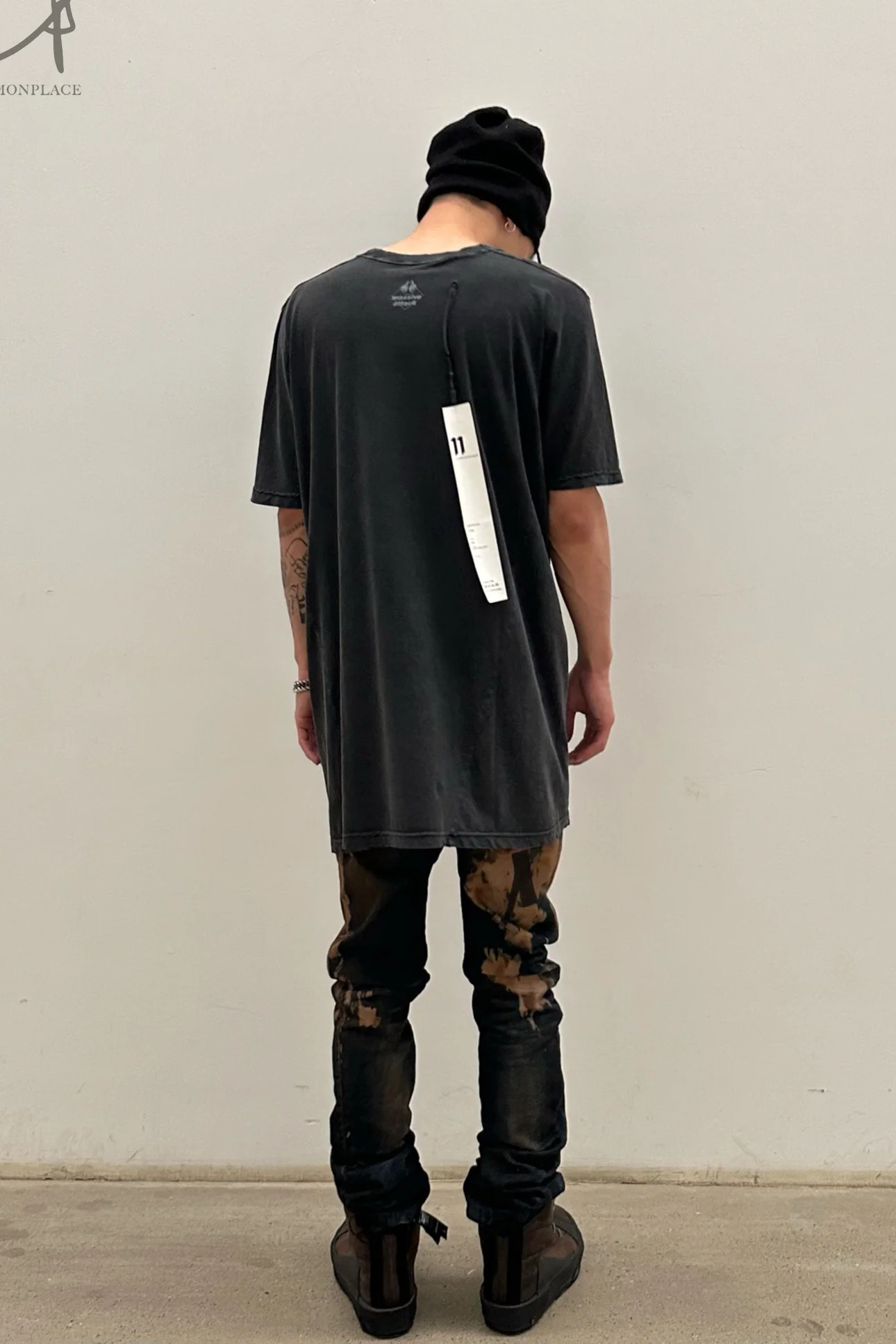 11 by boris bidjan saberi Short Sleeve T-Shirt SS22 TS5 F1101 Dark Punk Grey - Image 14