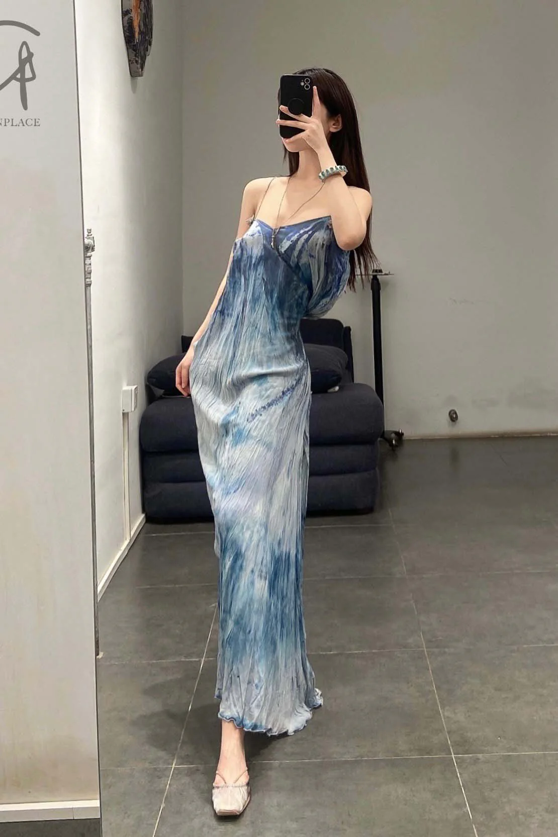 a research of elapsing beaded slip dress Z-7400 - Image 5