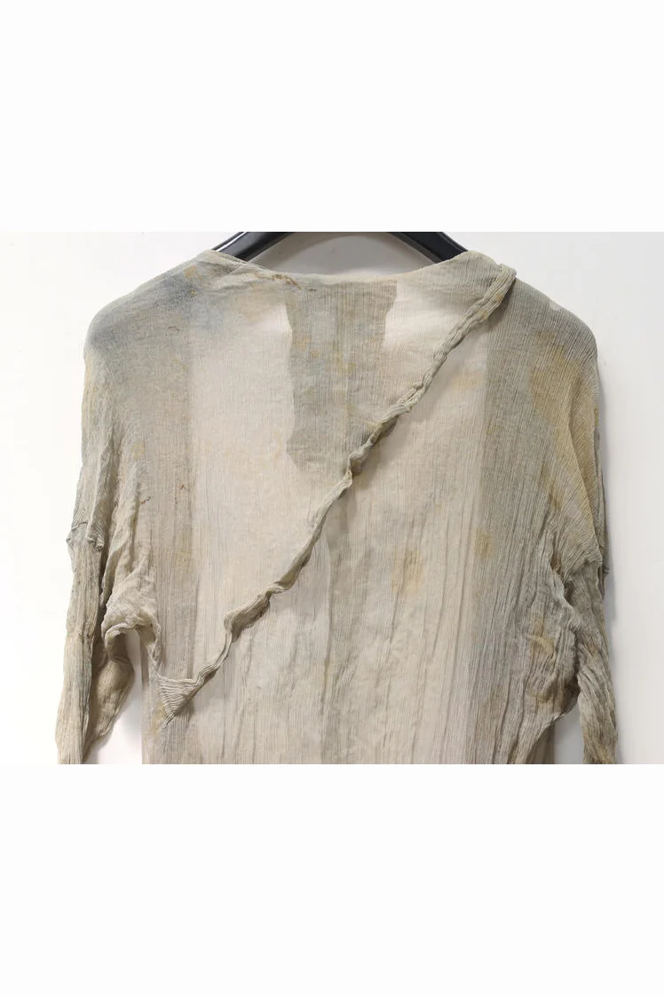 a research of elapsing silk cardigan z-6987 flower dyed blue - Image 17