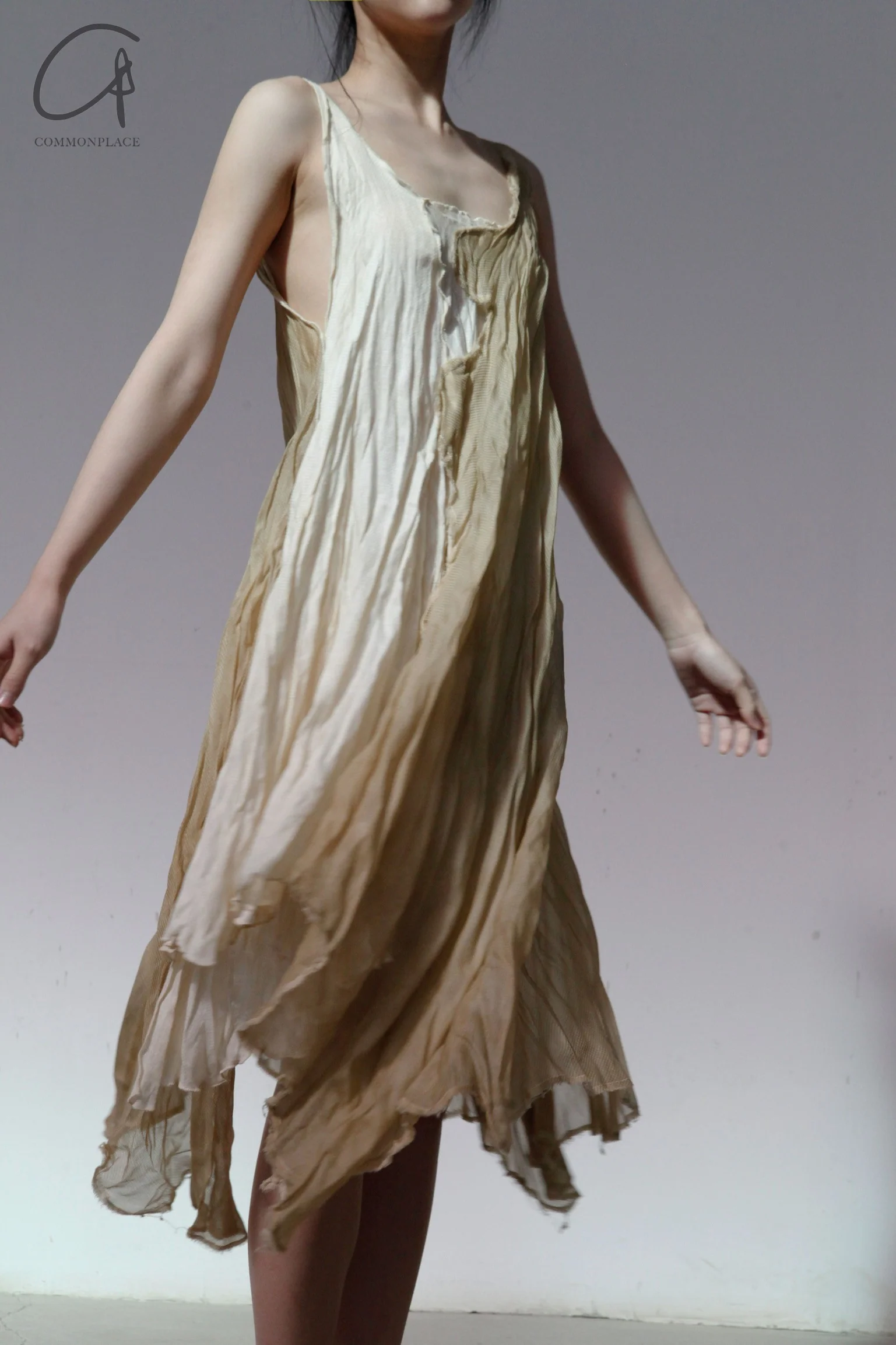 a research of elapsing two-color stitching suspender skirt Z-7377 - Image 4