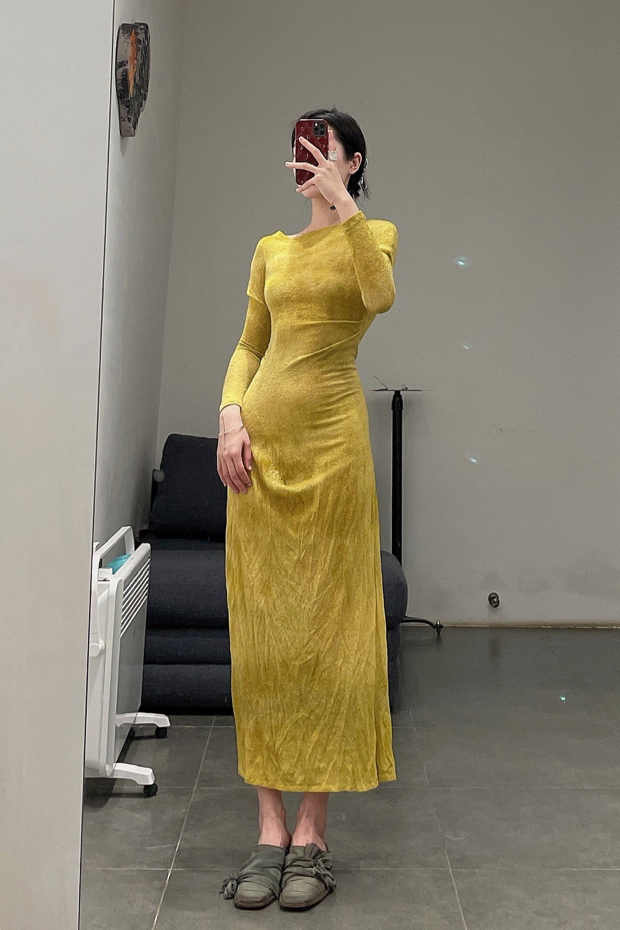 a research of elapsing yellow plant dyed dress Z-6969 - Image 12