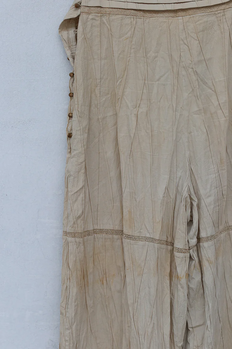a research of elapsing Z-6851 beige silk cotton trousers PAROE2 - Image 11
