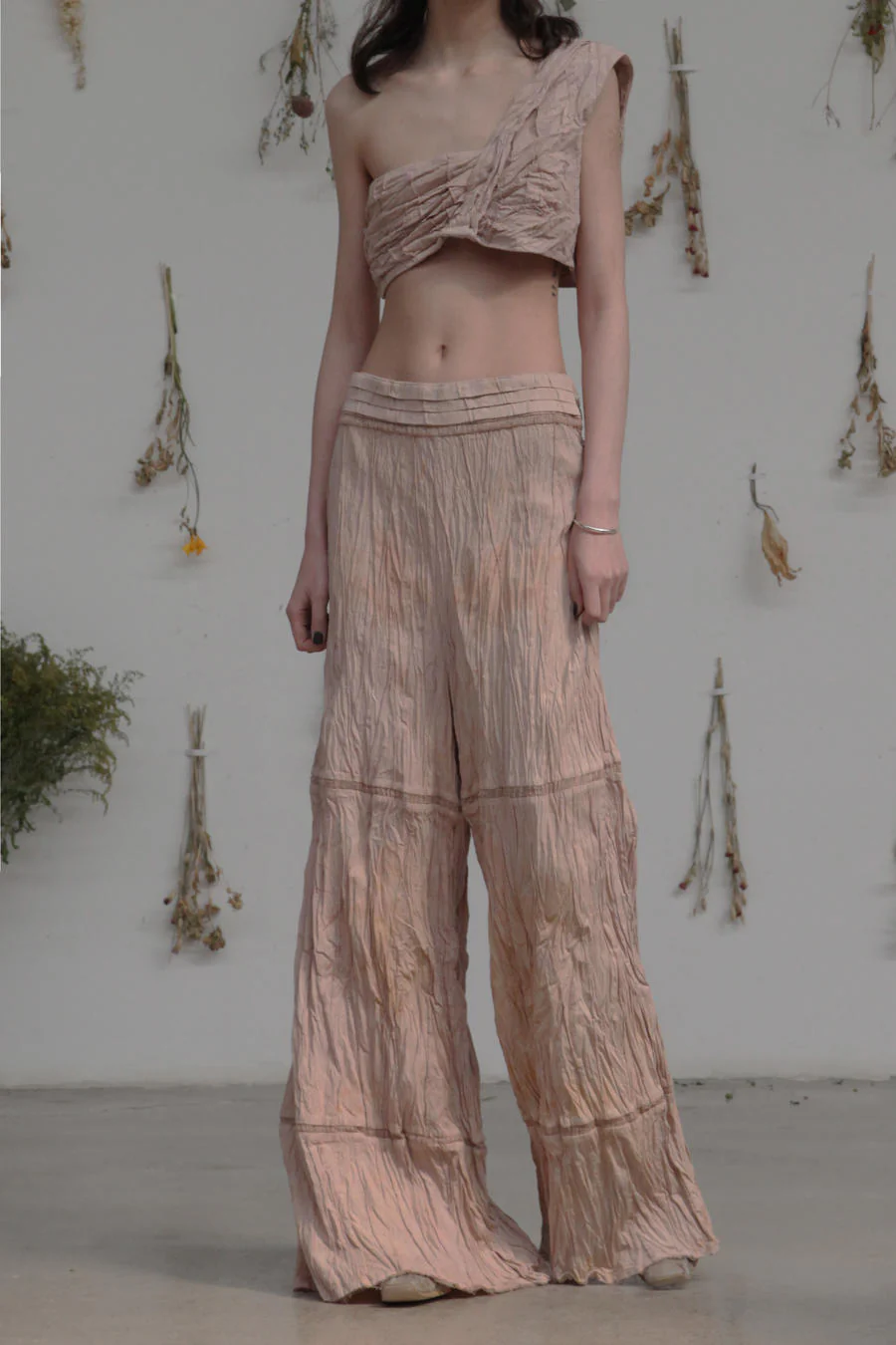 a research of elapsing Z-6851 rose silk cotton trousers PAROE2 - Image 2