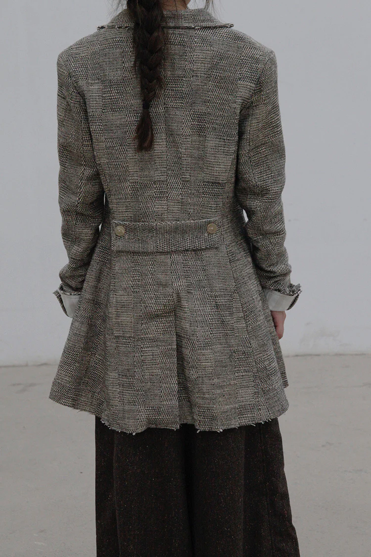 A Tentative Atelier 5 button double-sided jacquard check sports jacket A2122390 - Image 4