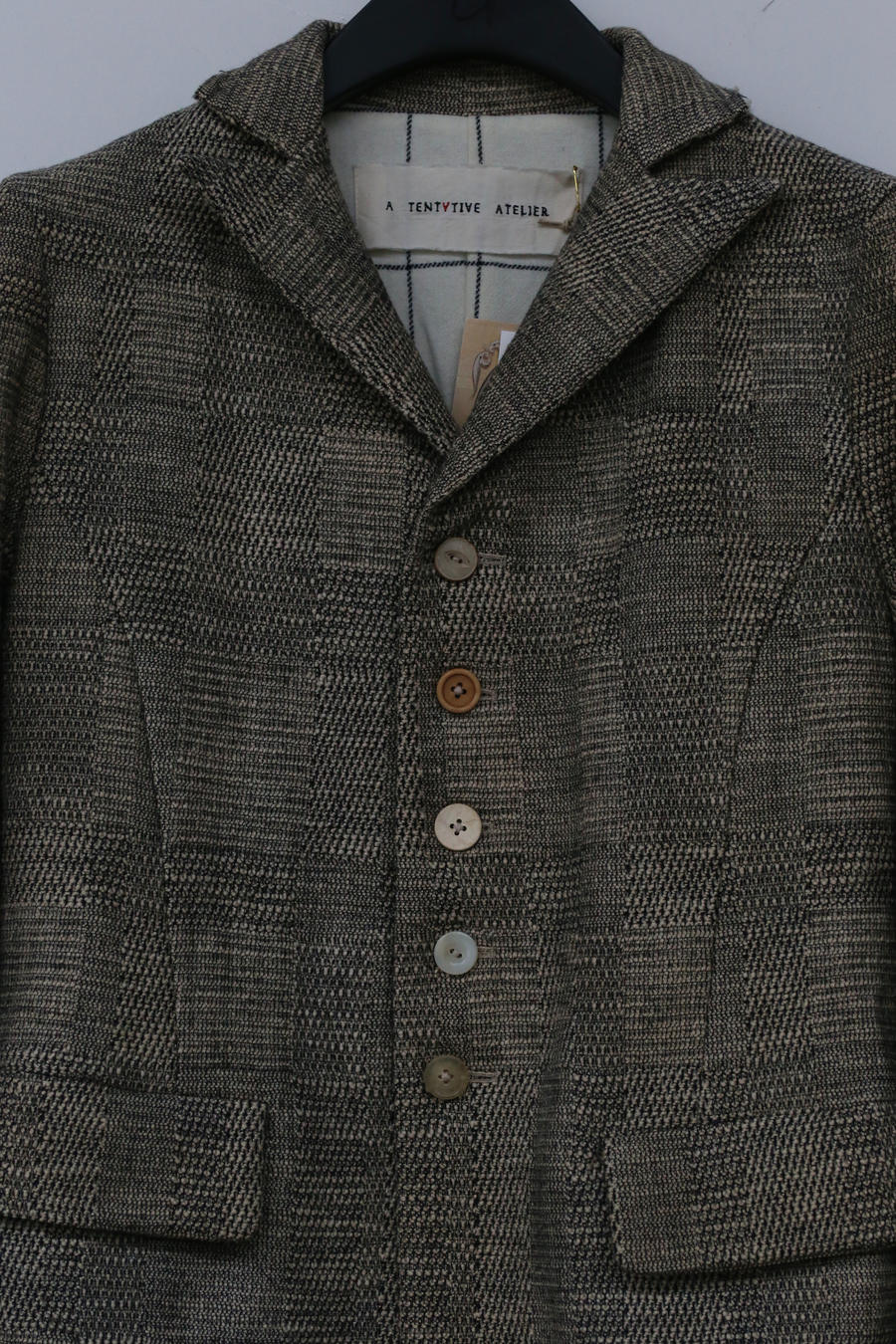A Tentative Atelier 5 button double-sided jacquard check sports jacket A2122390 - Image 7