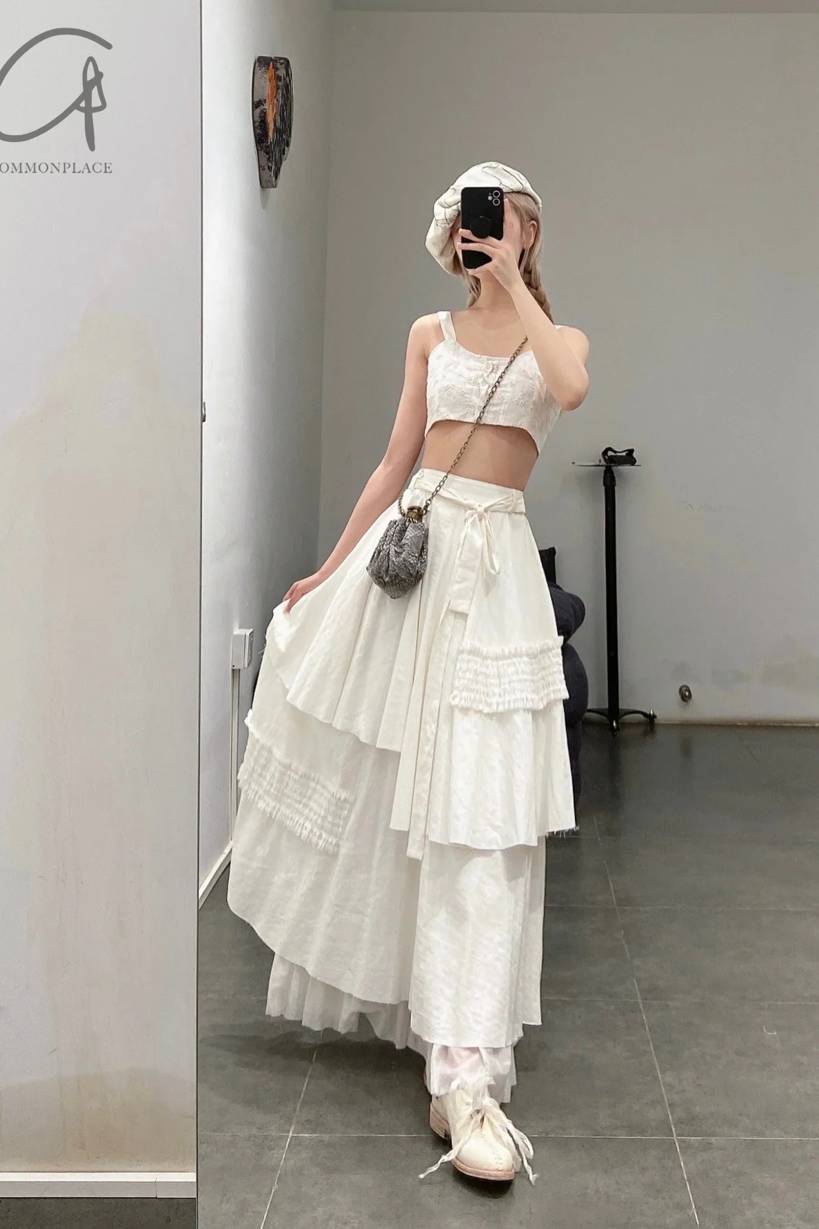 A Tentative Atelier A1919215a-BAI White Embroidered Tube Top PATA2 - Image 25