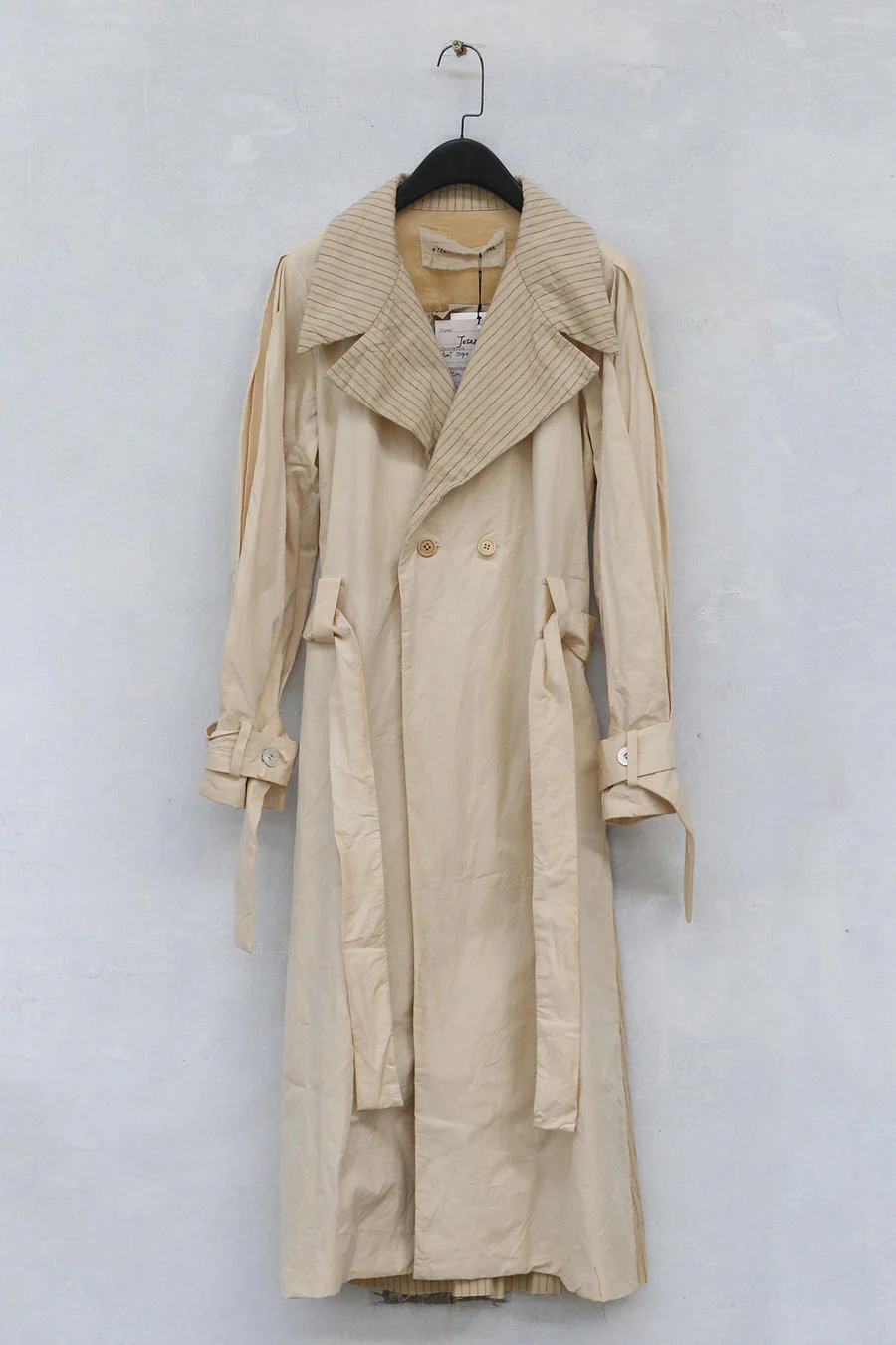 A Tentative Atelier A1920385 striped panel trench coat - Image 5