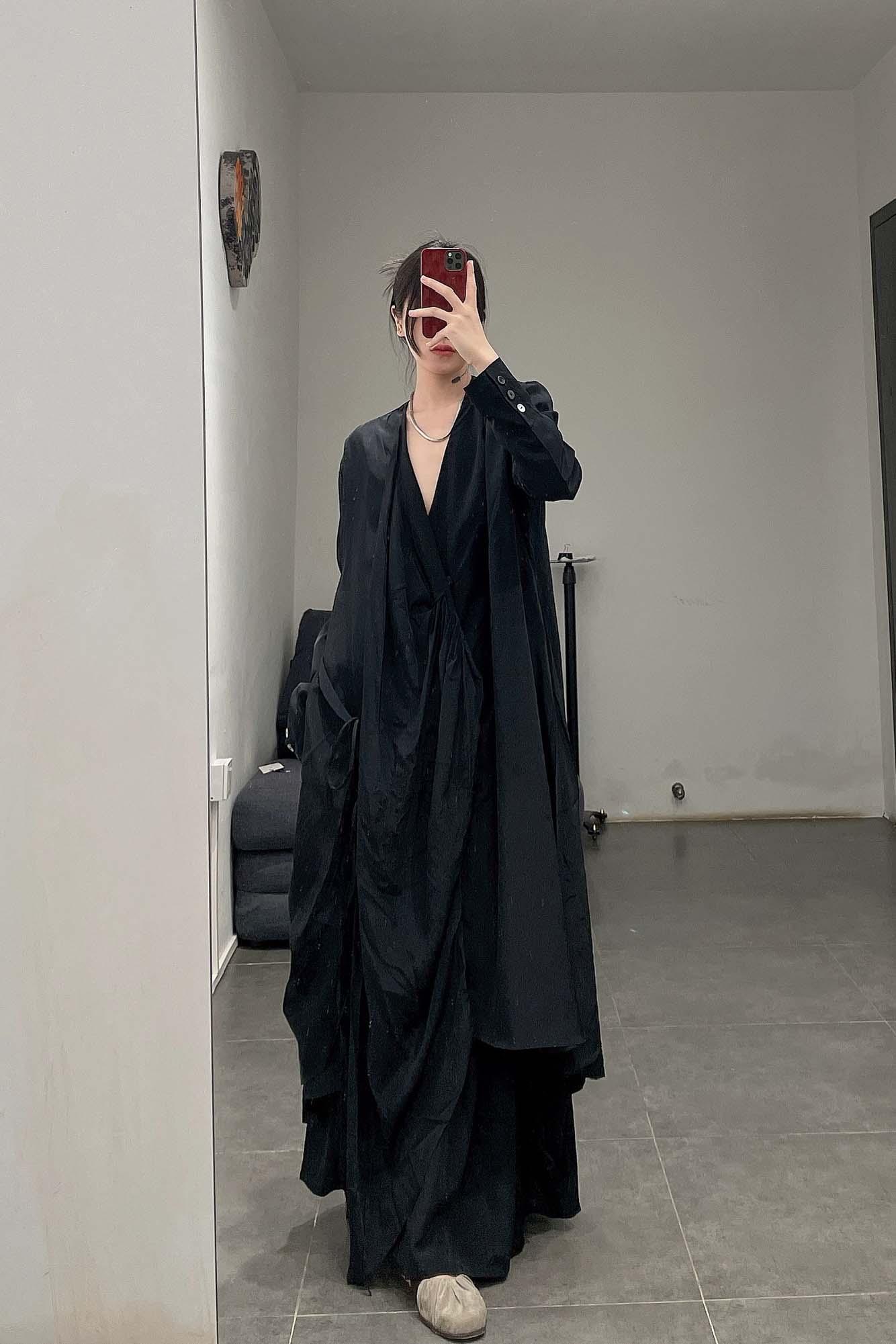 A Tentative Atelier asymmetric drag coat a2222334 - Image 19