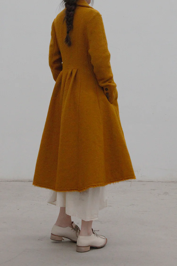 A Tentative Atelier double-breasted jacquard flared coat ATA-A2122387-NIHUANG - Image 6