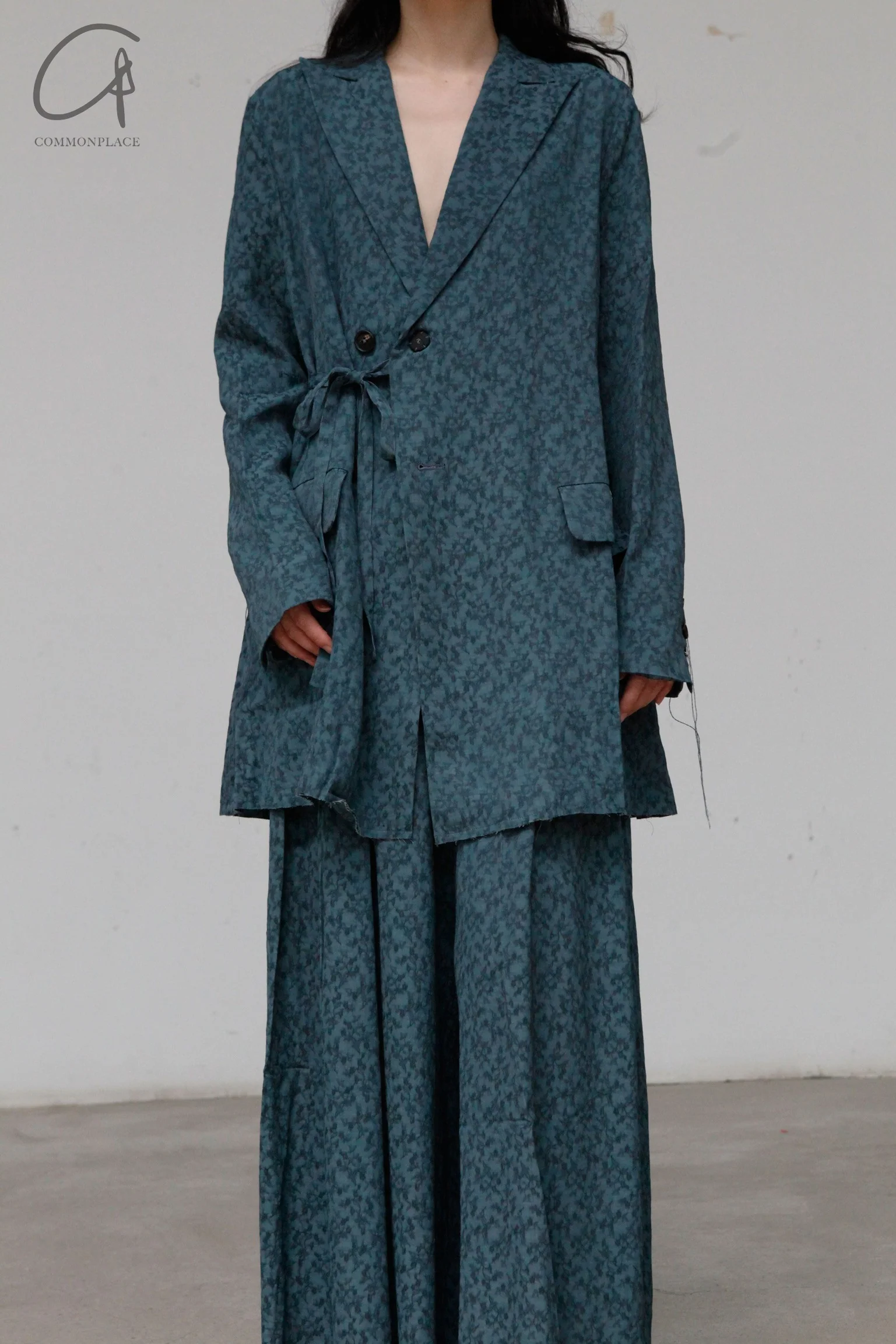 A Tentative Atelier Double Breasted Jacquard Jacket a2222309 - Image 3