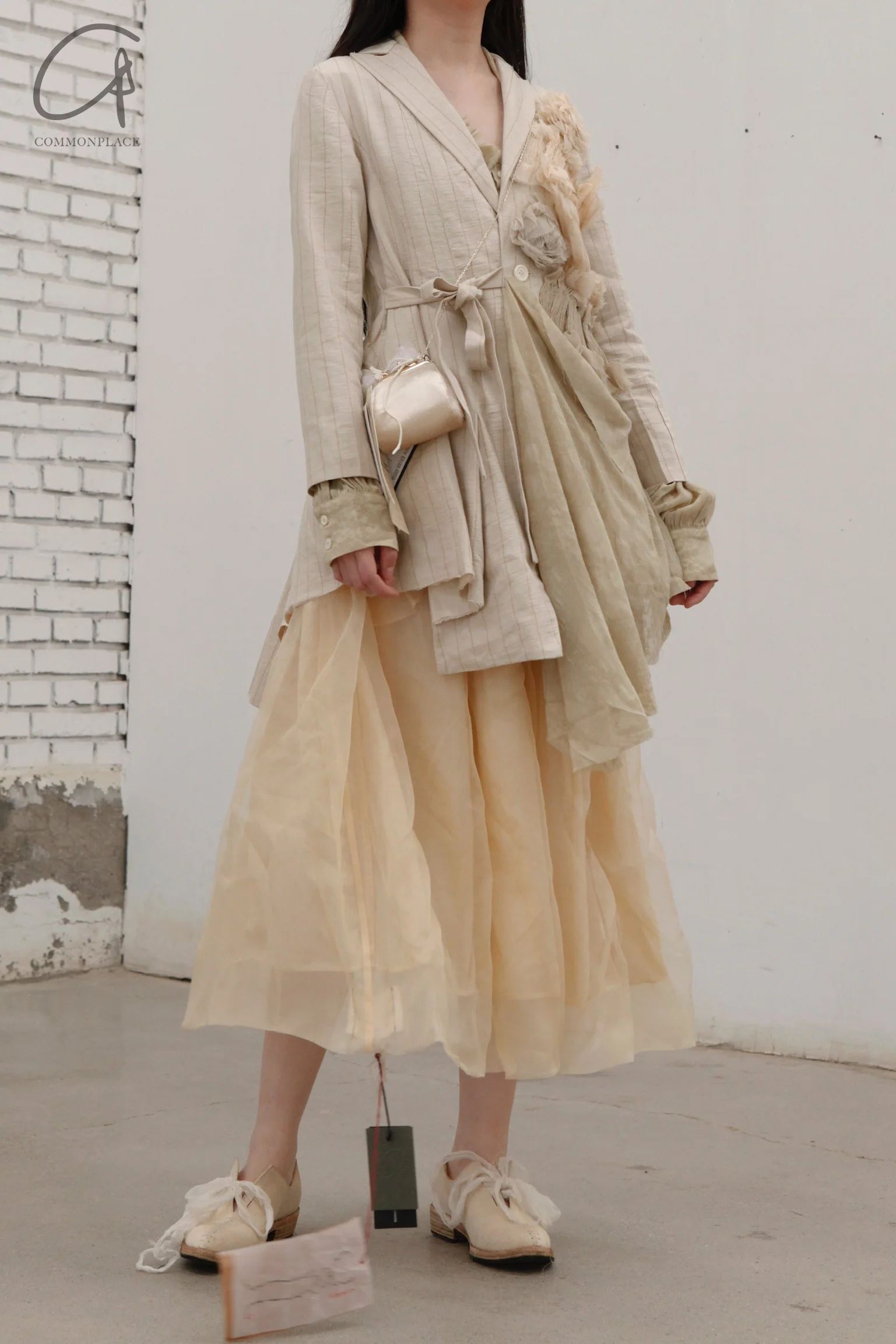 A Tentative Atelier Handmade Smoked Flared Stripe Jacket A2323308 - Image 4