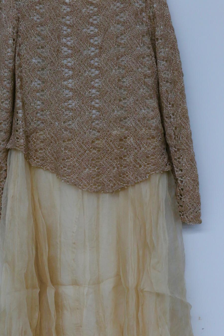 A TENTATIVE ATELIER layered fold pumping dresses a2223766 sand color - Image 4