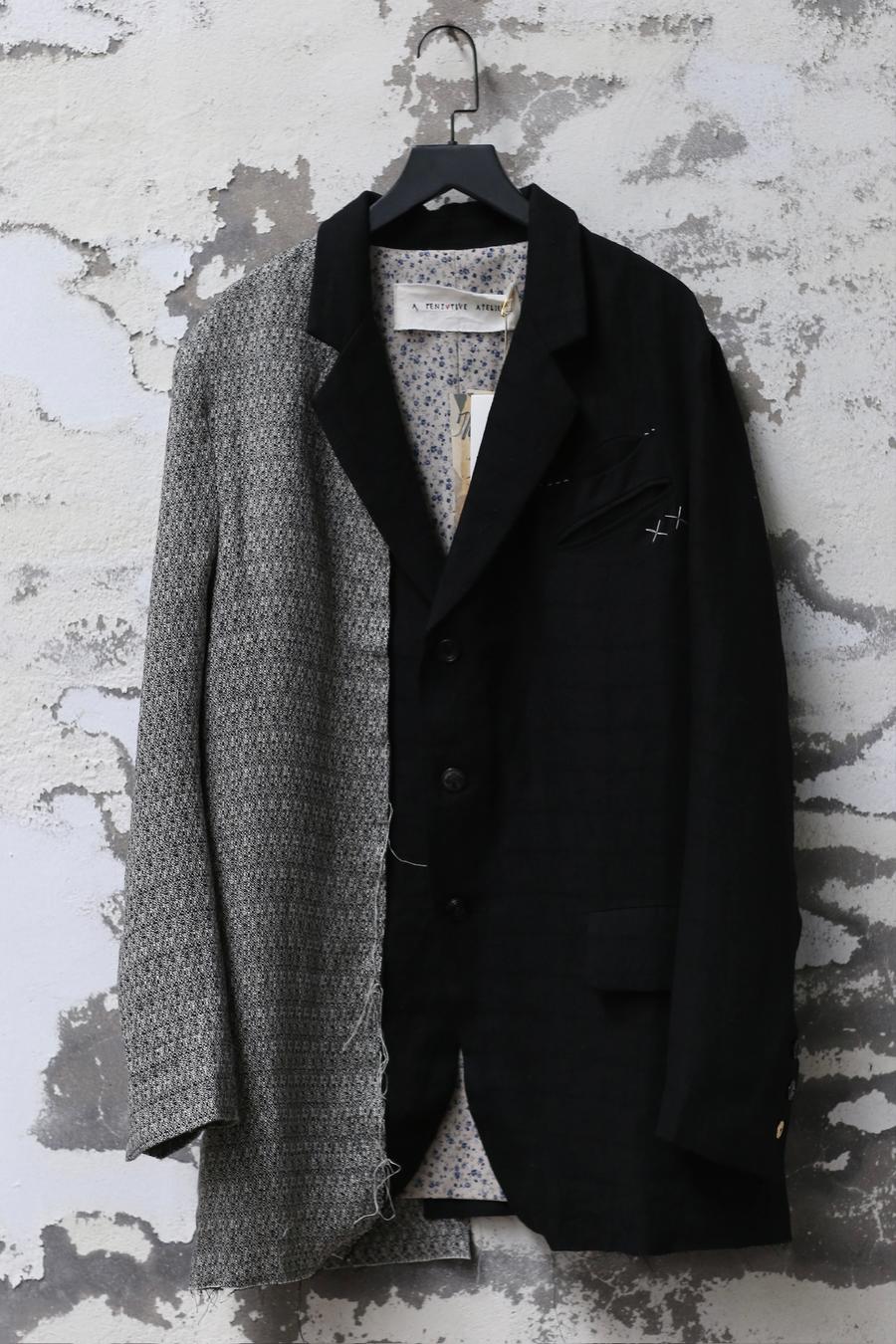 A Tentative Atelier Oversized Deconstructed Jacquard Jacket ATA-MA2323303-HEI - Image 5