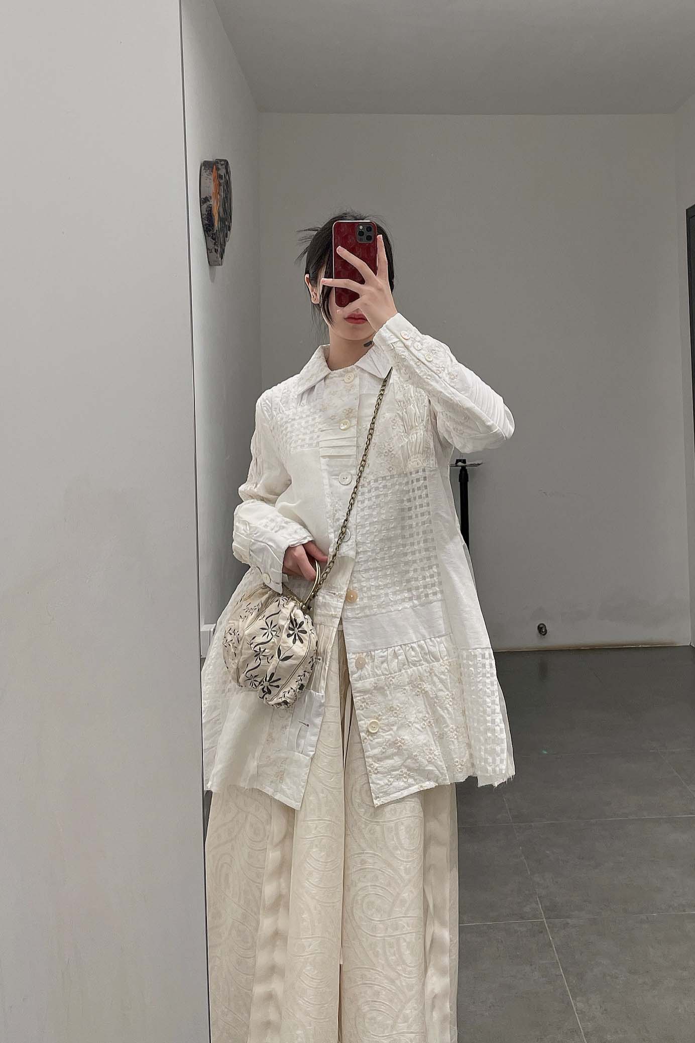 A Tentative Atelier Shirt Collar Patchwork Jacket a2222339 - Image 19
