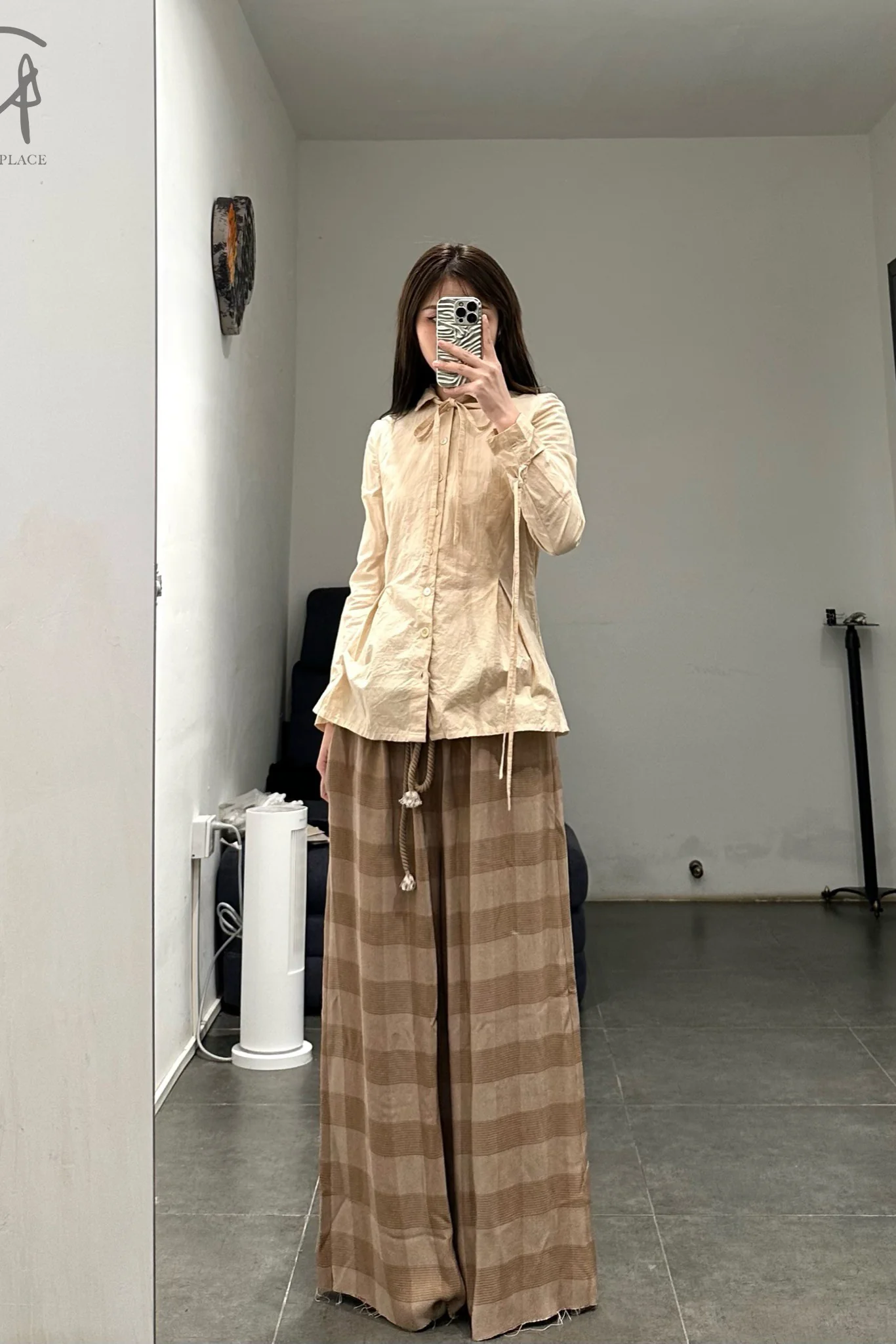 A Tentative Atelier speaker grid elastic waist pants A2223670 - Image 6