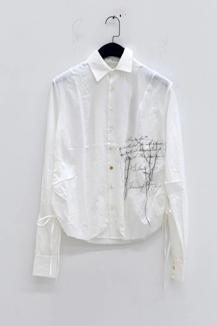 A Tentative Atelier Two Tone Flare Drawstring Shirt a2222415 - Image 7