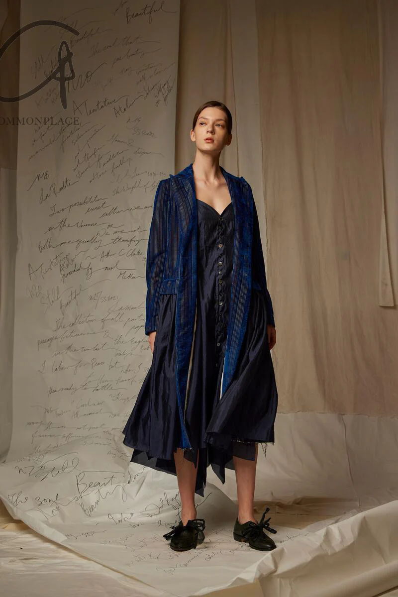 A Tentative Atelier velvet patch folded jacket A2223366B - Image 6