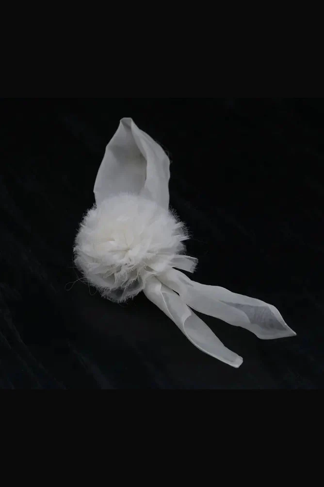 A Tentative Ateliera2121140 Organza Floral Tie - Image 2
