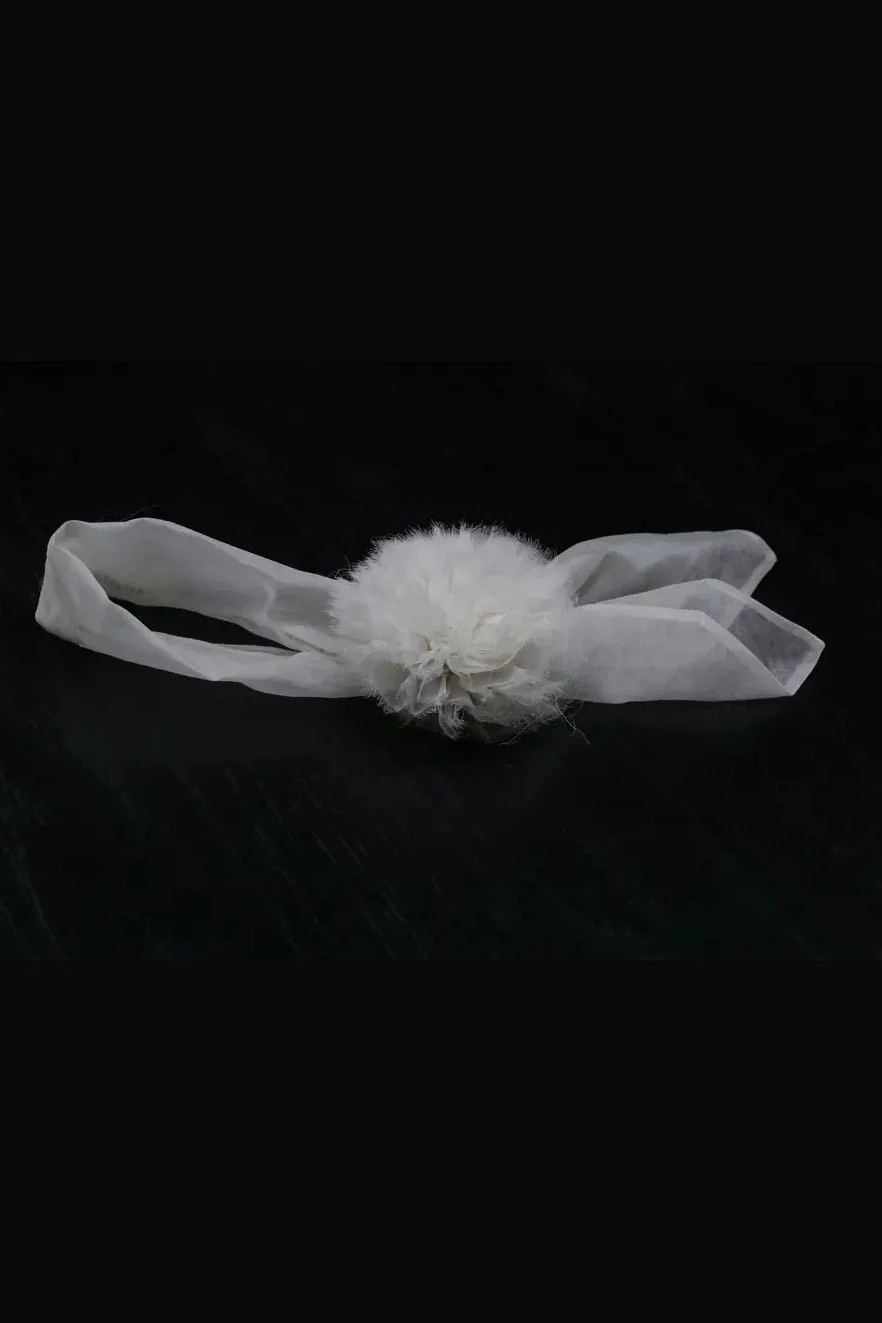 A Tentative Ateliera2121140 Organza Floral Tie - Image 3