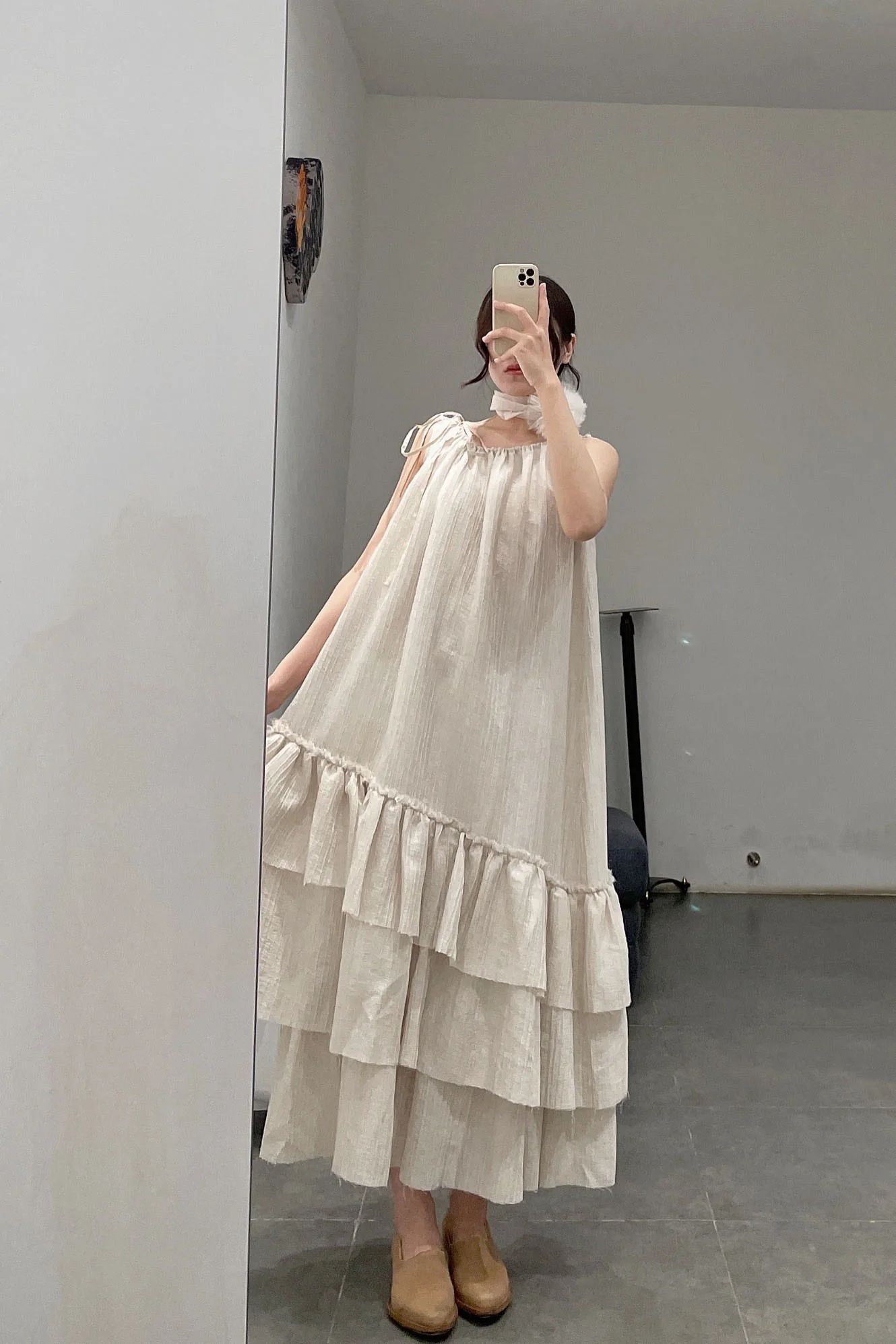 A Tentative Ateliera2121140 Organza Floral Tie - Image 5