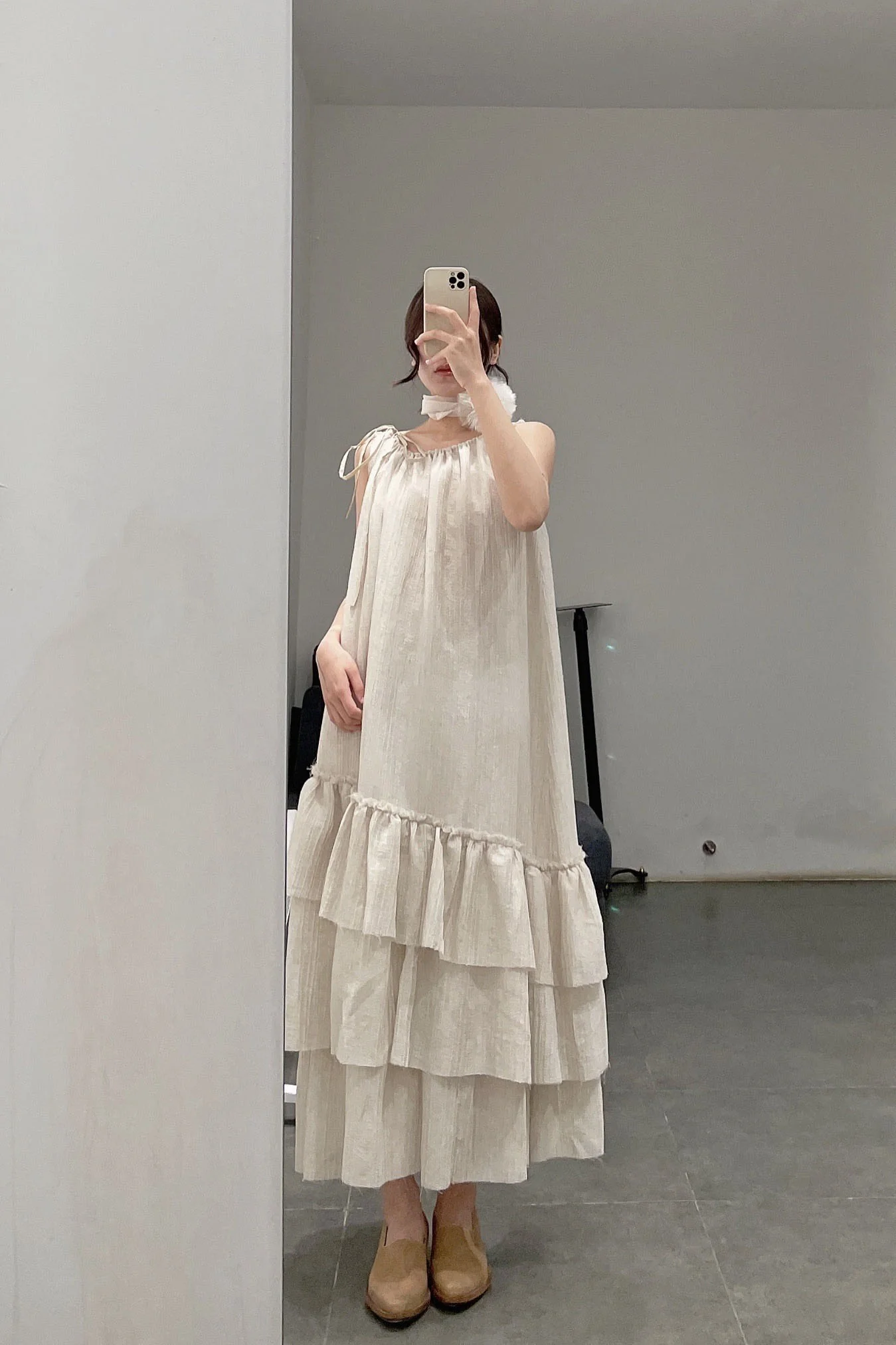 A Tentative Ateliera2121140 Organza Floral Tie - Image 6