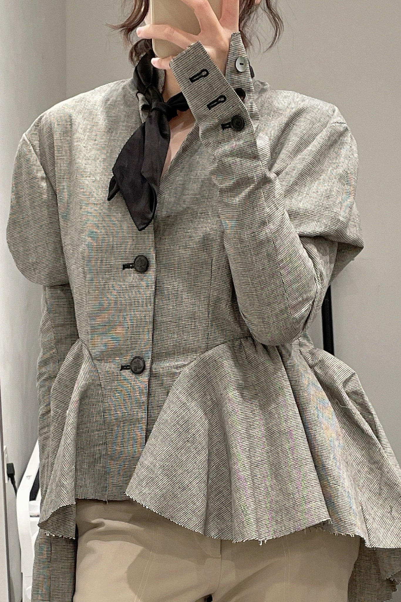 A Tentative Atelier a2121301a ruffled tie jacket PATA3 - Image 9