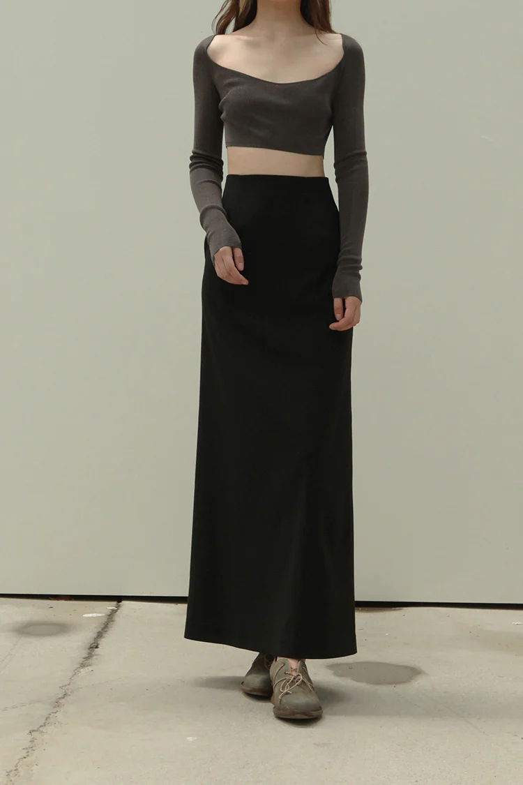 OUDE WAAG Straight A-line skirt OW-21SS-SK01BL99