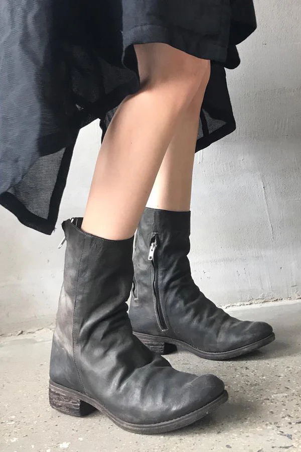 ADICIANNOVEVENTITRE (oil kangaroo leather boots) SS17-ST3 KANGAROO OIL BOOT FANGO - Image 5