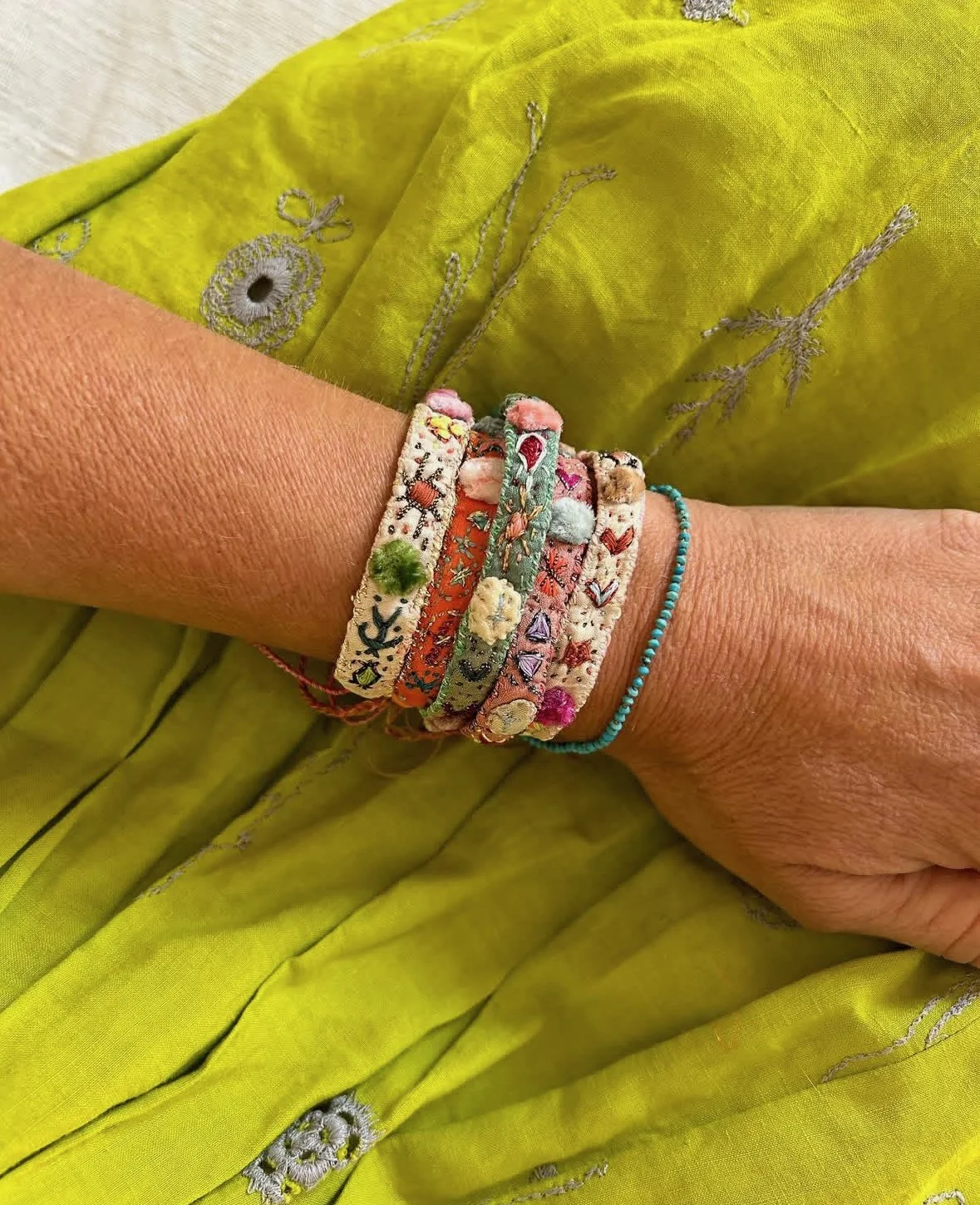 Antomoon Silk Embroidery Bracelet ATM-Antomoon-1-2-pastel palette (Antomoon-1-1) - Image 10