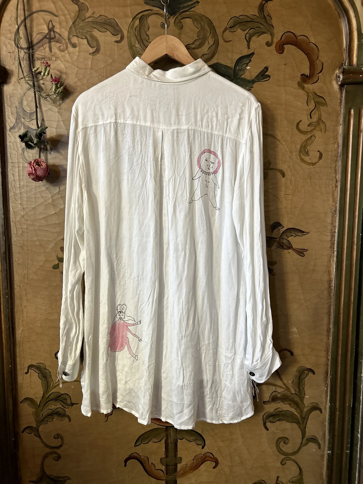 ARCHIVIO J.M.Ribot 24 Autumn and Winter Dyed Hand-painted Shirt Italy AJM-SH07/MI/SKETCH-0 Hand-painted AJM-SH07 - Image 7