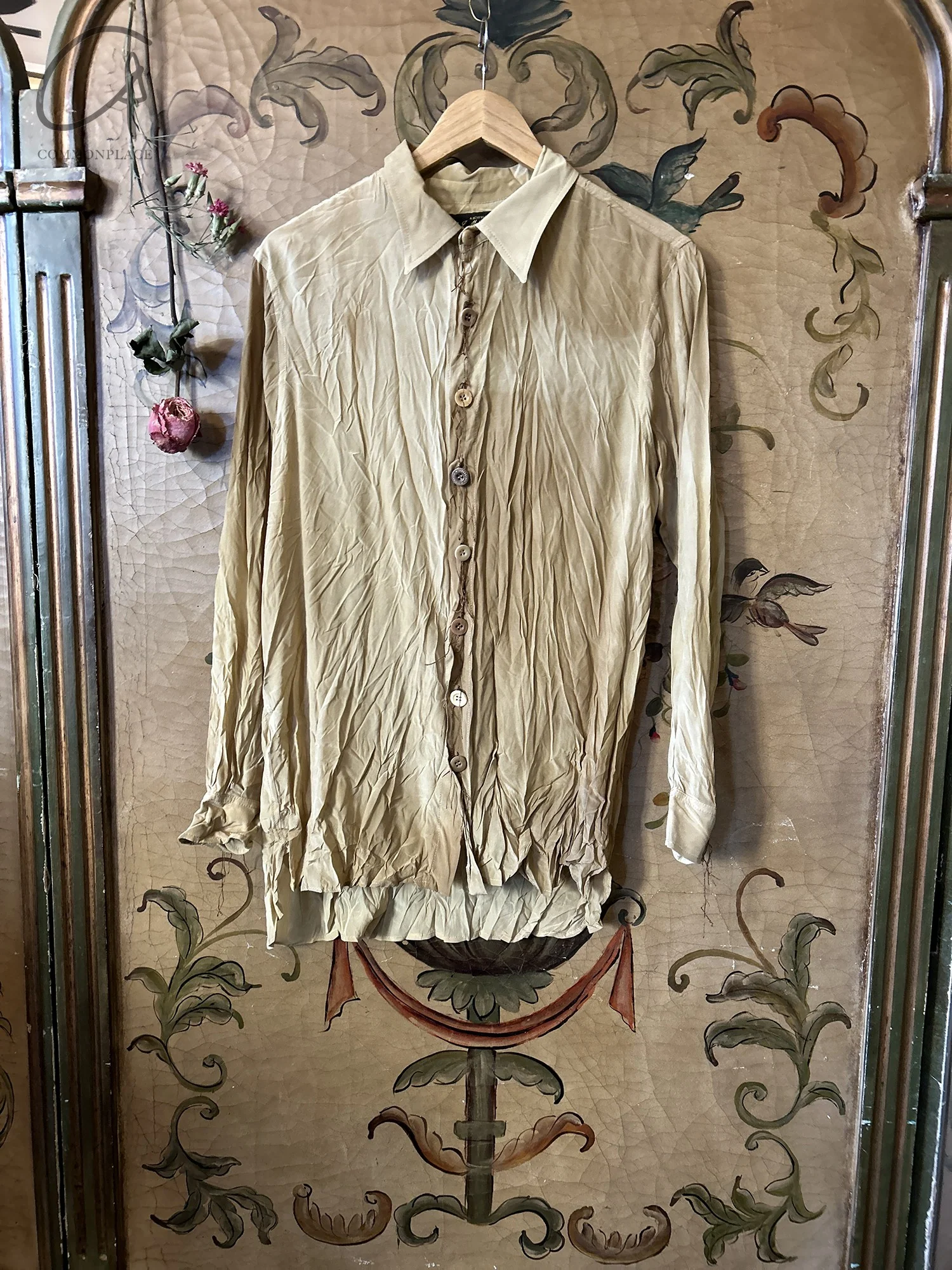 ARCHIVIO J.M.Ribot 24 Autumn/Winter Dyed Hand-Painted Shirt Italy AJM-SH07/EC-0 Dyed Yellow AJM-SH07 - Image 5