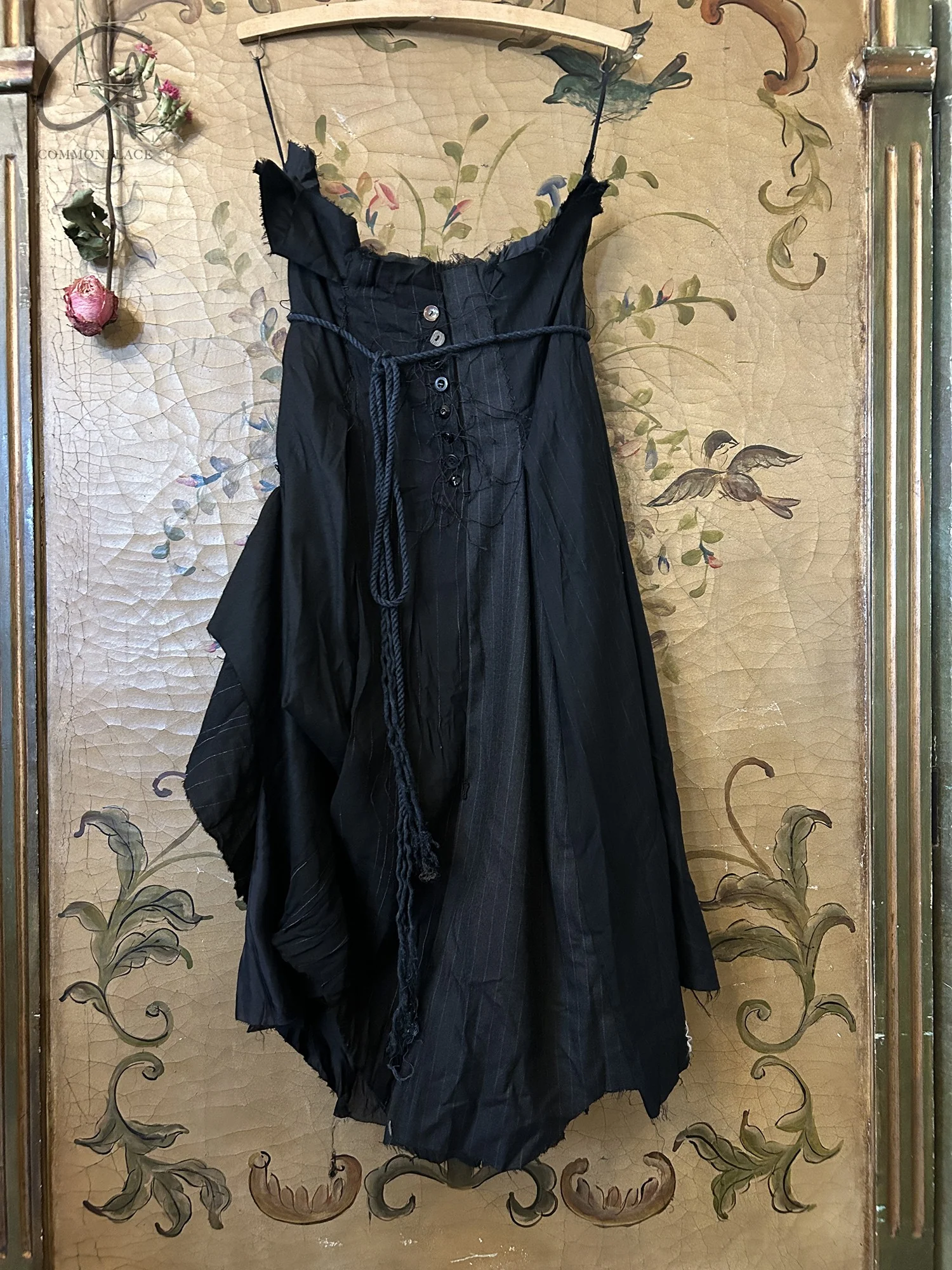 ARCHIVIO J.M.Ribot 24 Autumn/Winter Irregular Skirt Craftsman Italy AJM-AWSK14/PAN-0 Black - Image 5