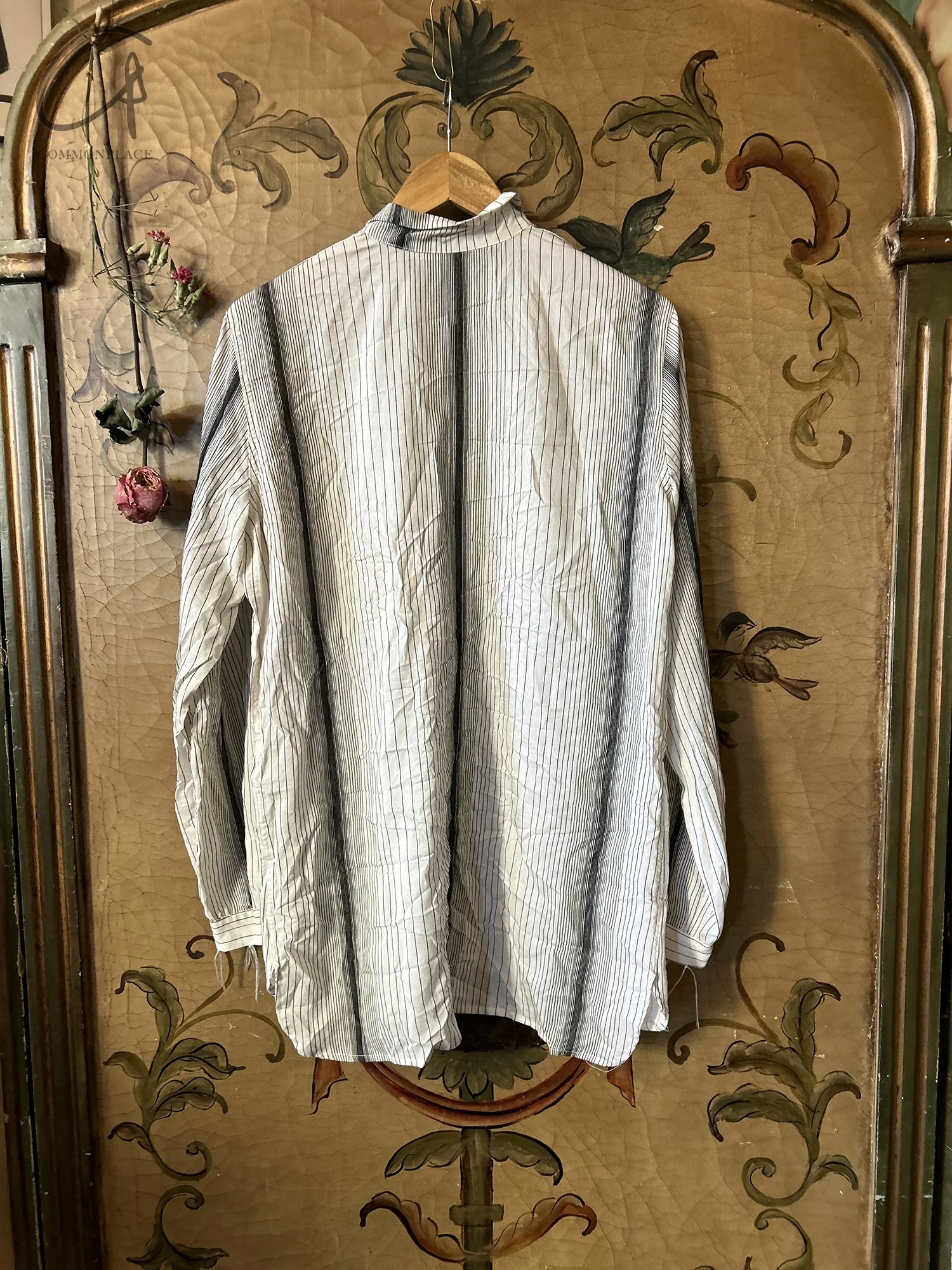 ARCHIVIO J.M.Ribot 24 Autumn/Winter Vertical Striped Shirt Italy AJM-SH22/DN-0 Black and White - Image 6