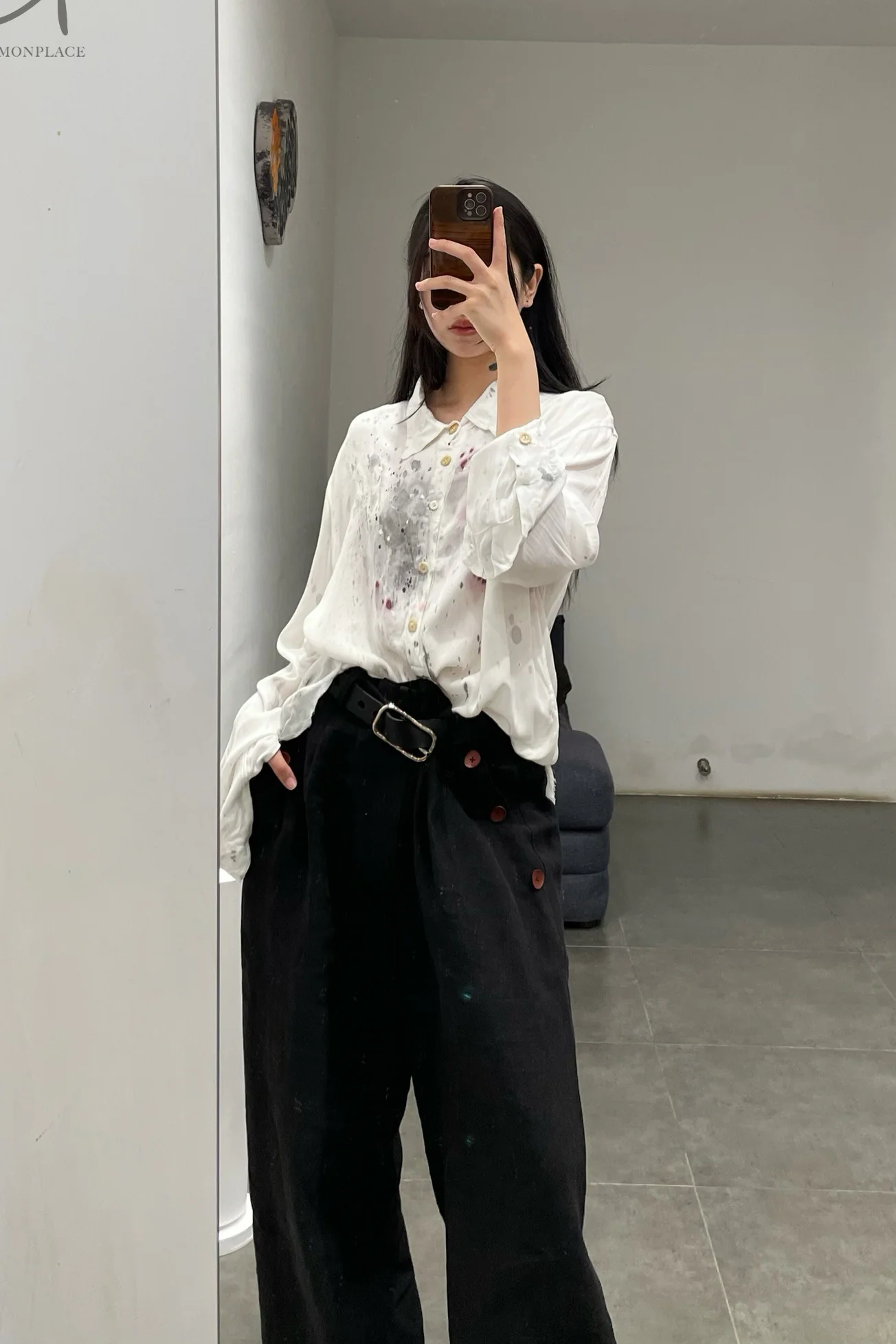 ARCHIVIO J.M.Ribot 24 spring and summer hand-painted shirt white SH01/MI/P-BAI - Image 12