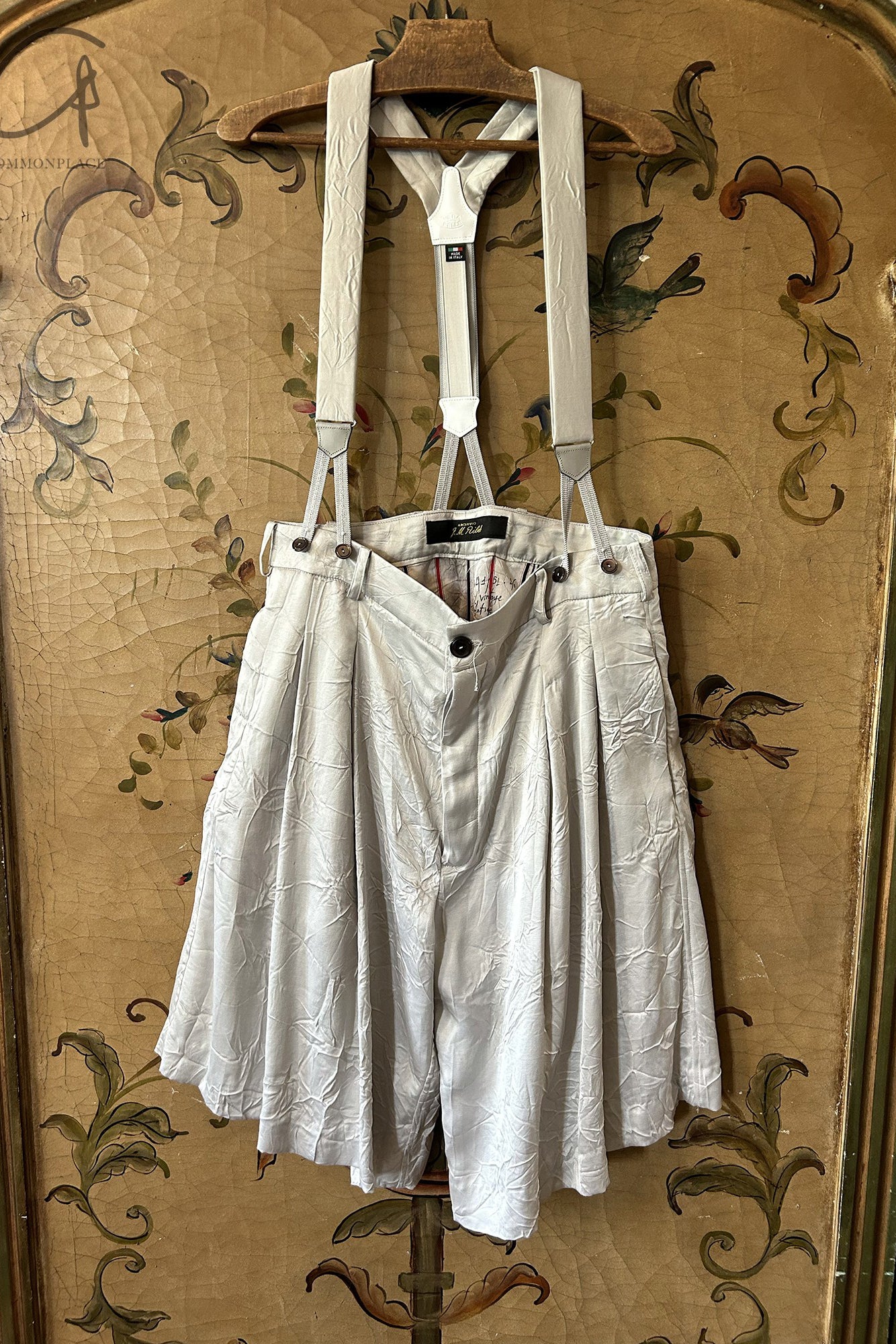 ARCHIVIO J.M.Ribot 24 spring and summer overalls shorts silver PA41/SL-YIN - Image 5