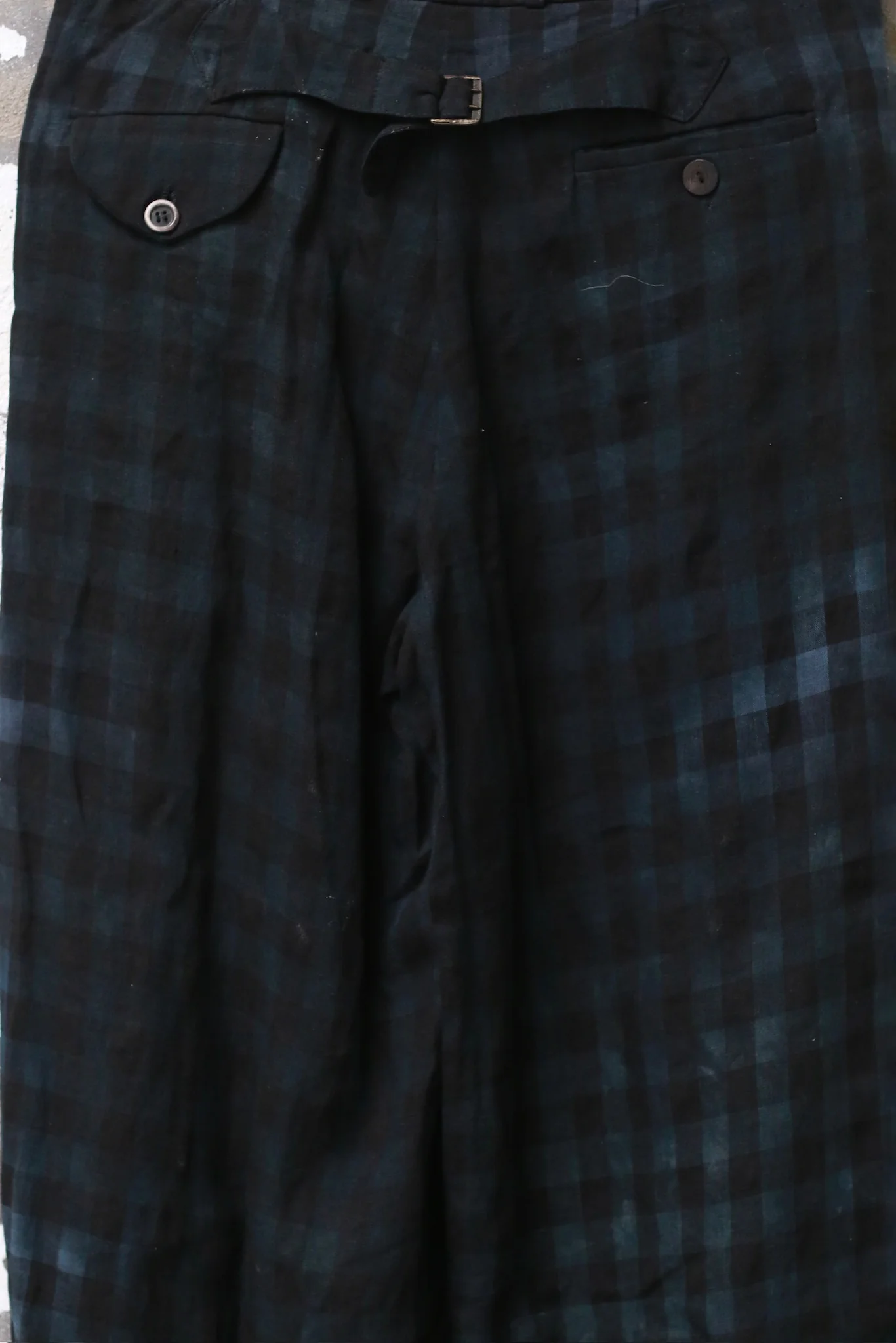 ARCHIVIO J.M.Ribot Blue Check Casual Pants Italy Craftsman AJM-PA43/QD-LG Blue Check - Image 2