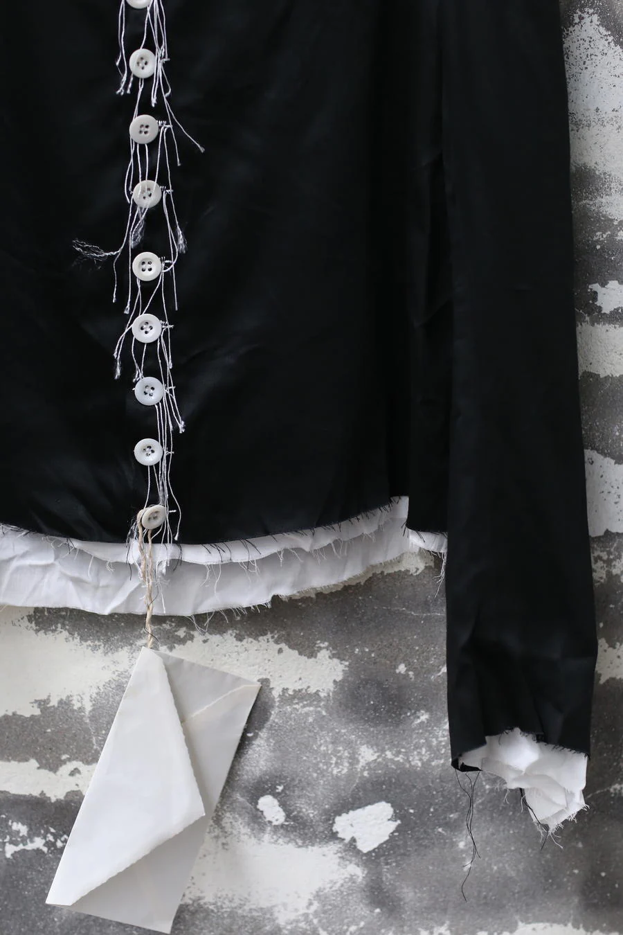 ARCHIVIO J.M.Ribot crew neck single-breasted jacket Handmade AJM-W25/ML-HEI Black - Image 3