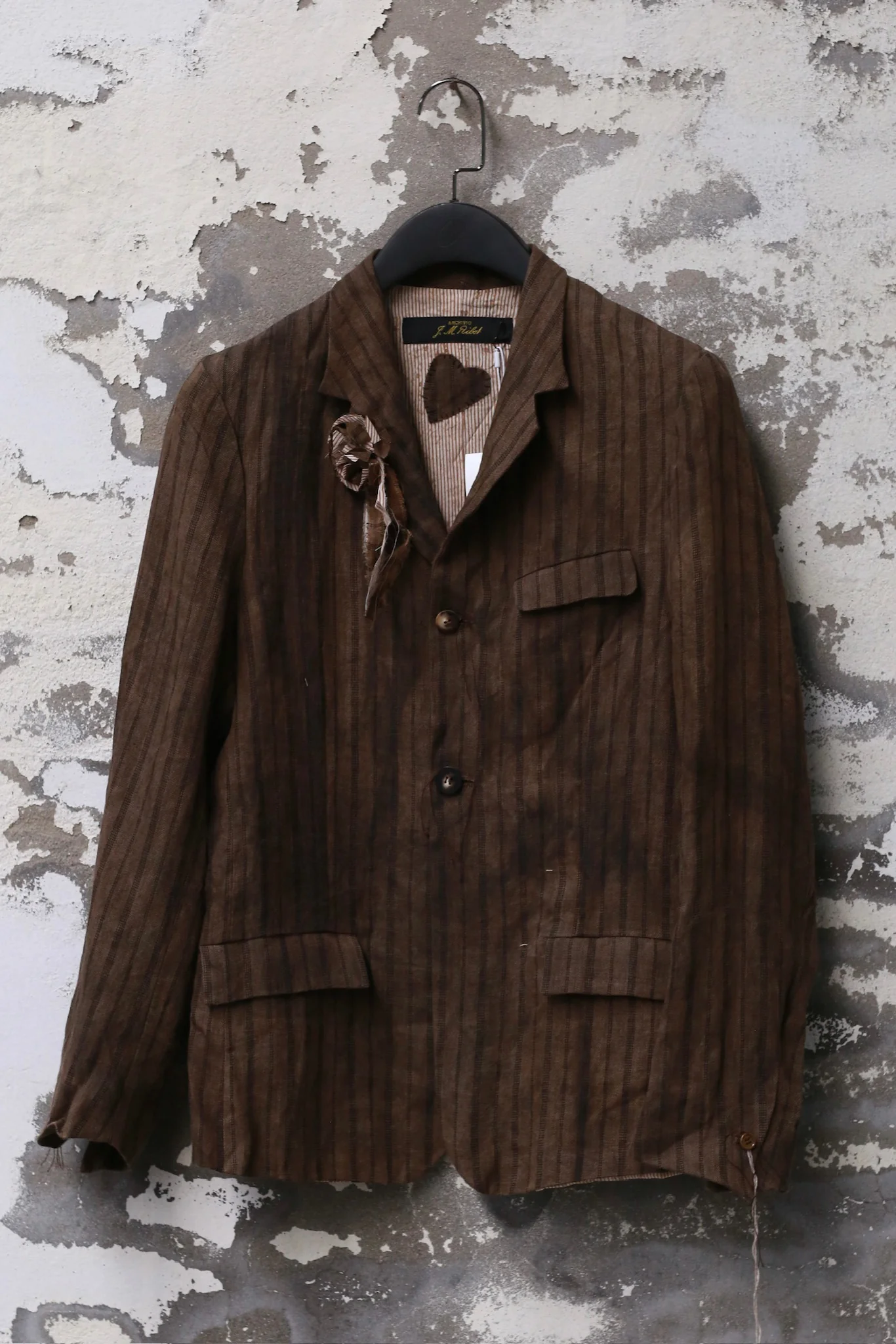ARCHIVIO J.M.Ribot hand-dyed linen suit/pants AJM-G01/HR-BROWN jacket
