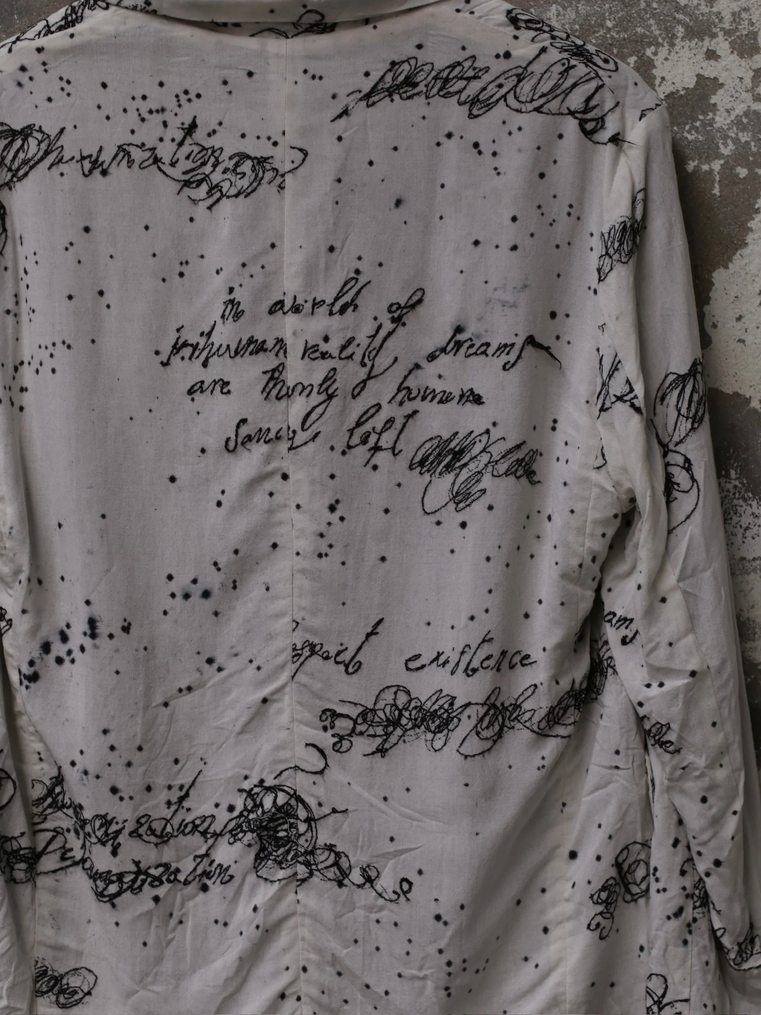 ARCHIVIO J.M.Ribot hand-embroidered suit jacket AJM-AWG15/RE*-WHITE/BLACK - Image 3