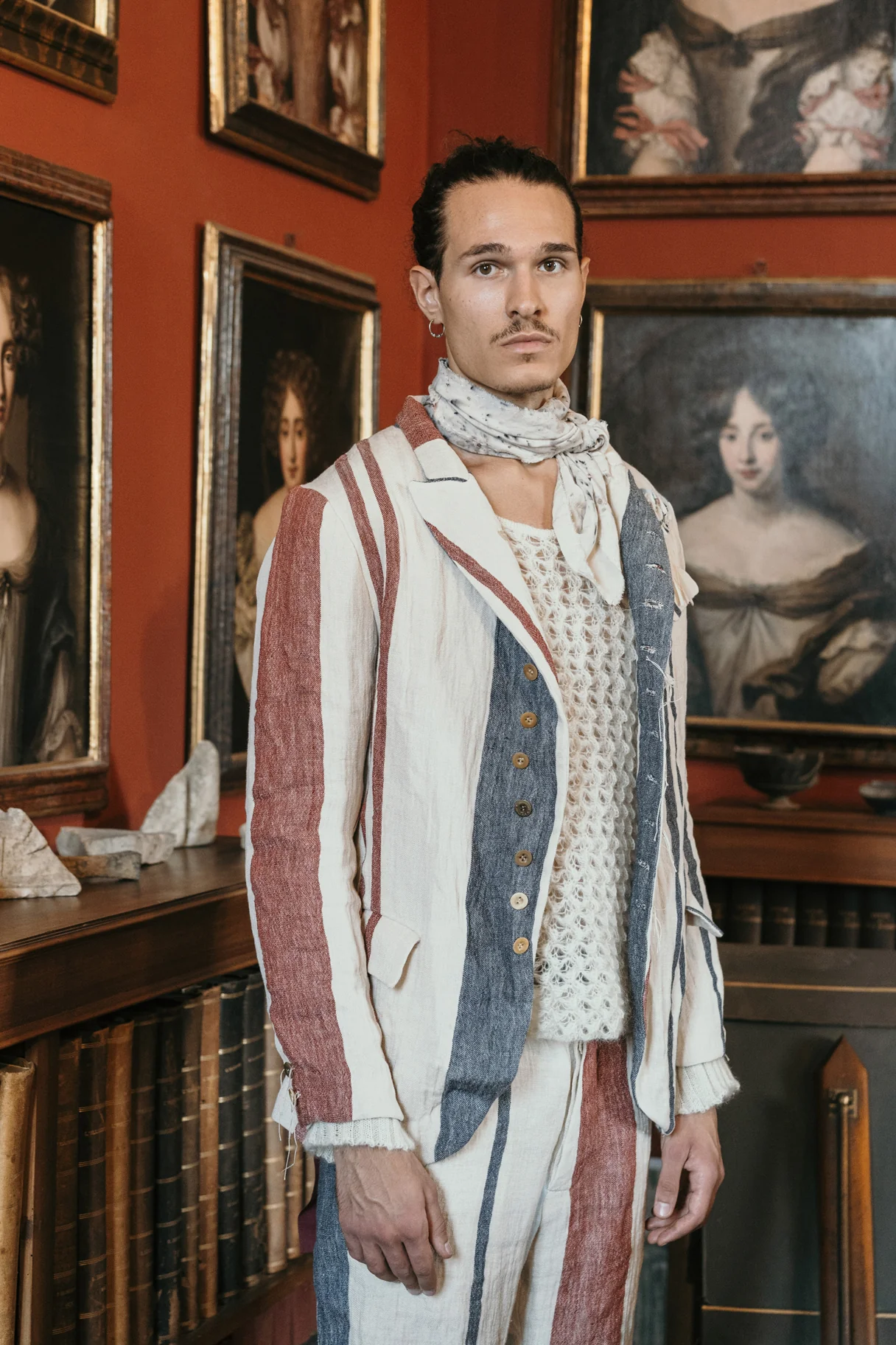 ARCHIVIO J.M.Ribot Natural Dyed Bandana 60F23/ND PAJMR1 - Image 6