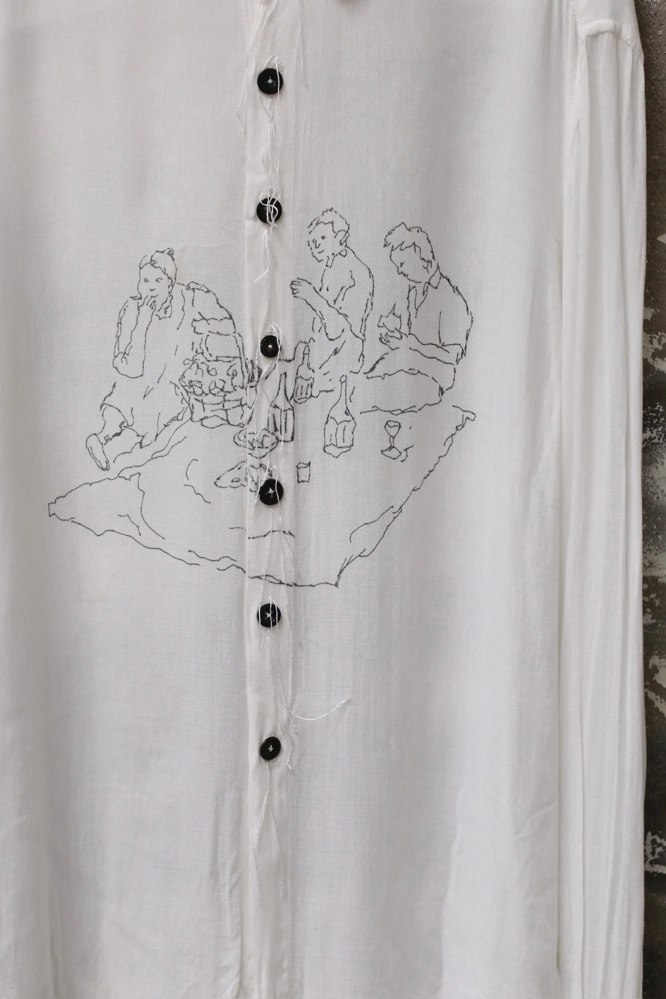 ARCHIVIO J.M.Ribot shirt Italy AJM-SH09/SKETCH-BAI white - Image 2