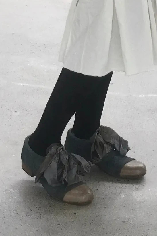 Atelier Inscrire CAP TOE DYED LINEN hemp dyed hat toe shoes - Image 3