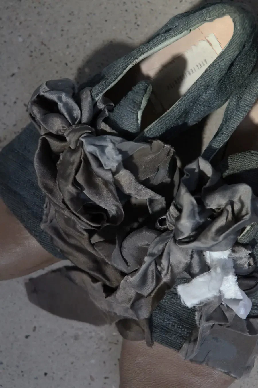 Atelier Inscrire CAP TOE DYED LINEN hemp dyed hat toe shoes - Image 5