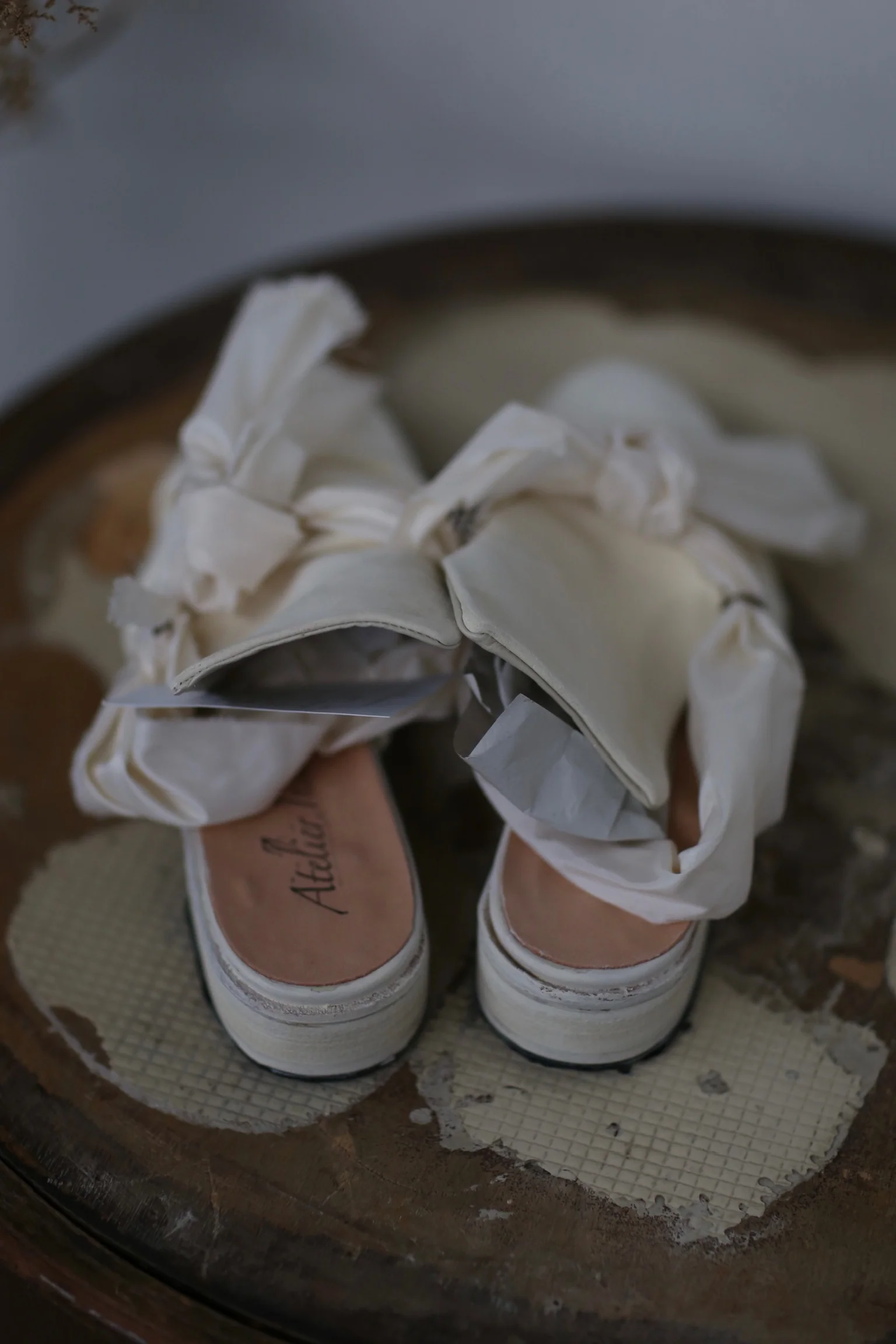 Atelier Inscrire Silk Lace Leather Shoes Roem Shoes - Image 3